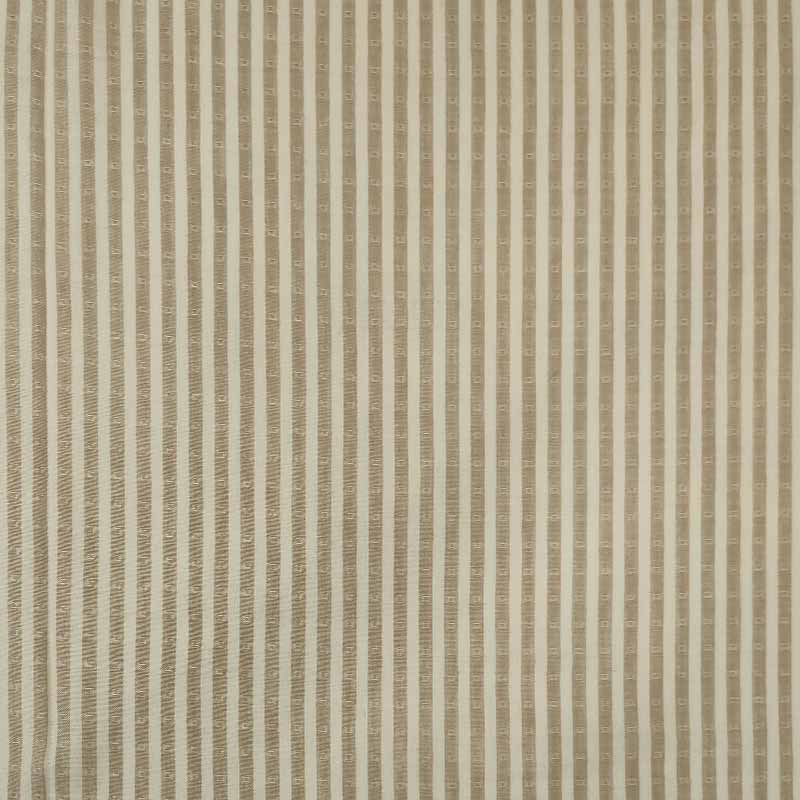 Tessuto Misto Lino Righe Beige