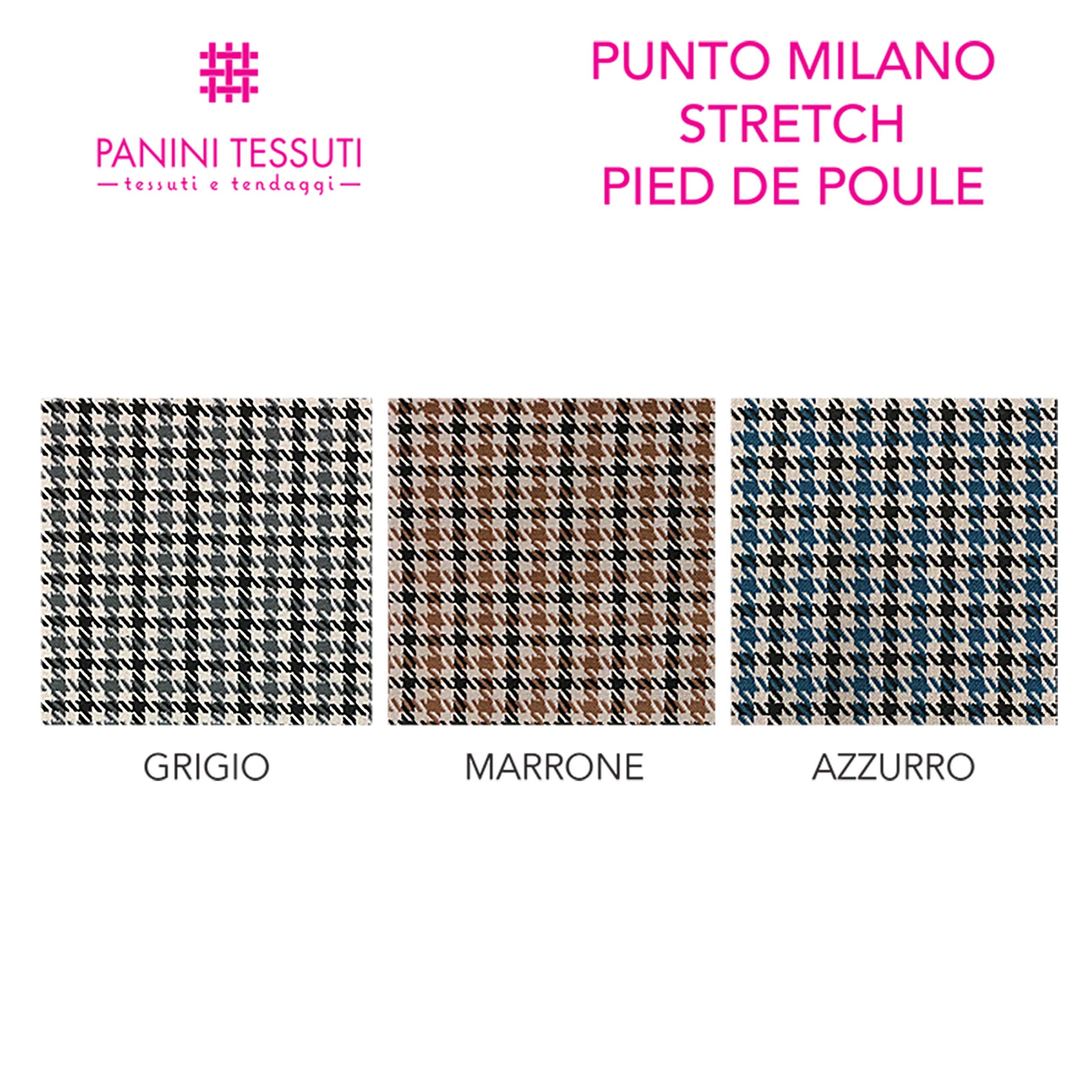 Punto milano stretch pied de poule