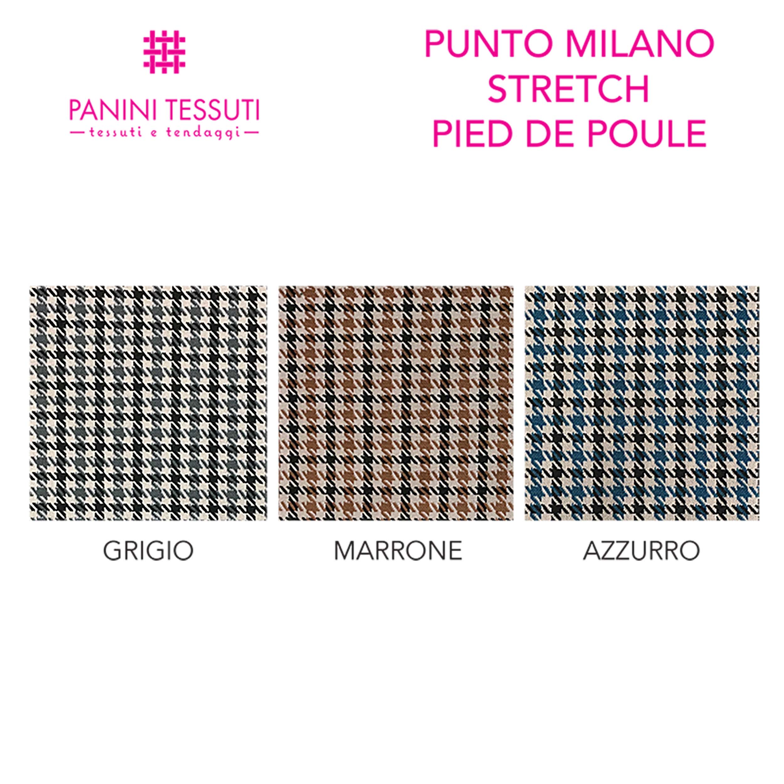 Punto milano stretch pied de poule