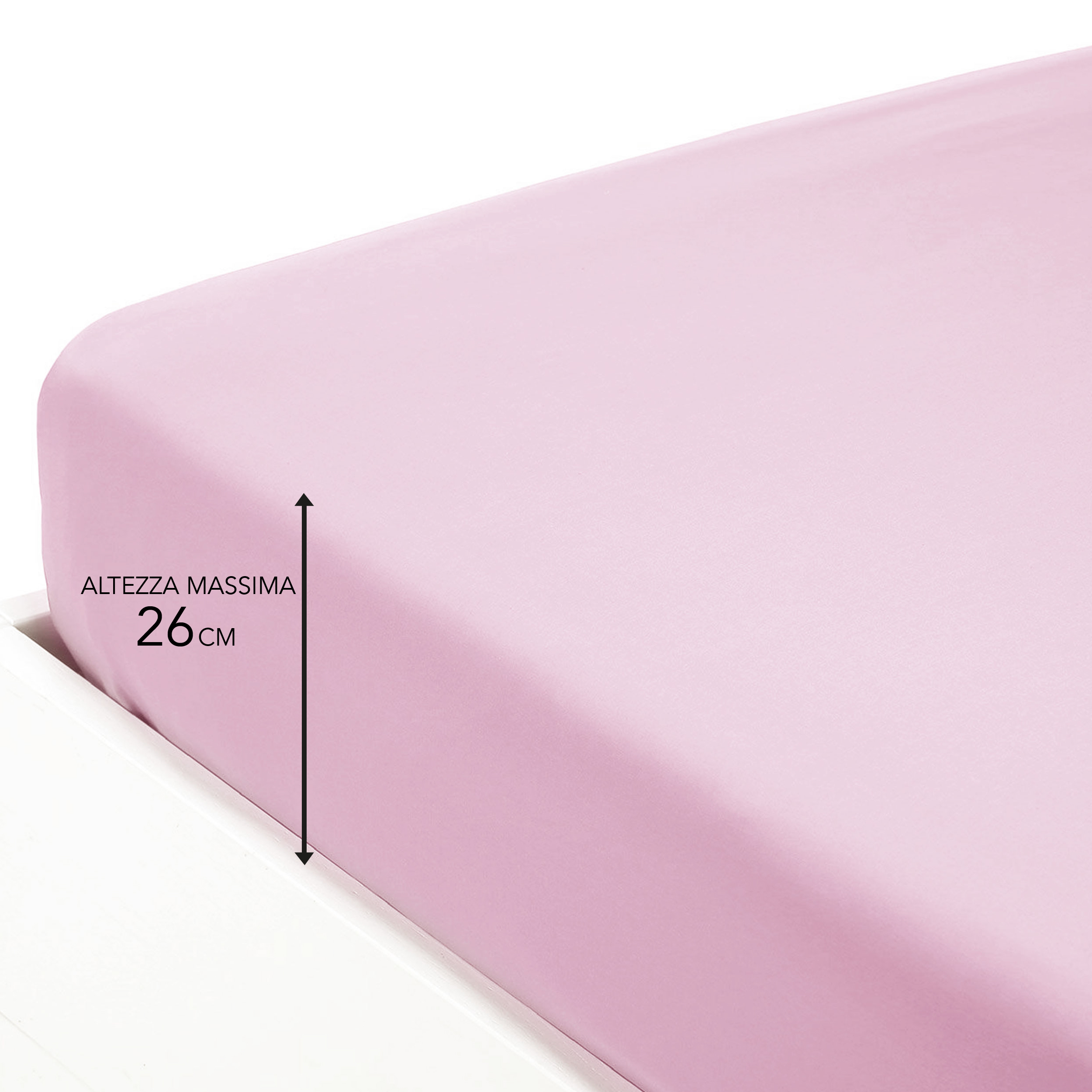 materasso alto massimo 26 cm rosa
