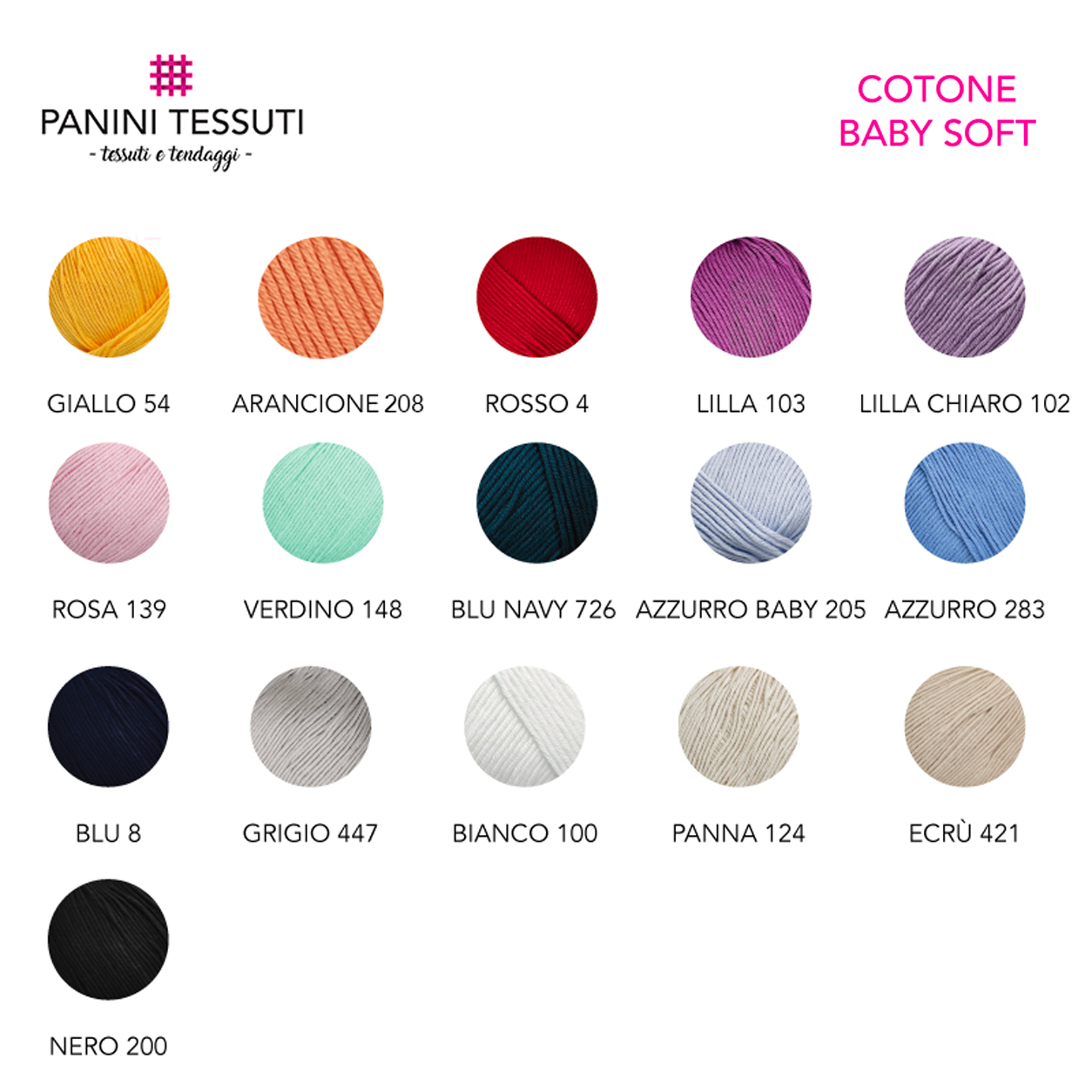 Cotone baby soft varianti colori