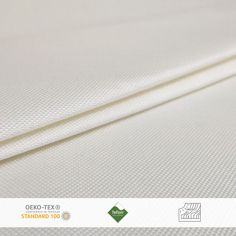 Tessuto da Esterno Panama Tinta Unita Bianco H 160 cm