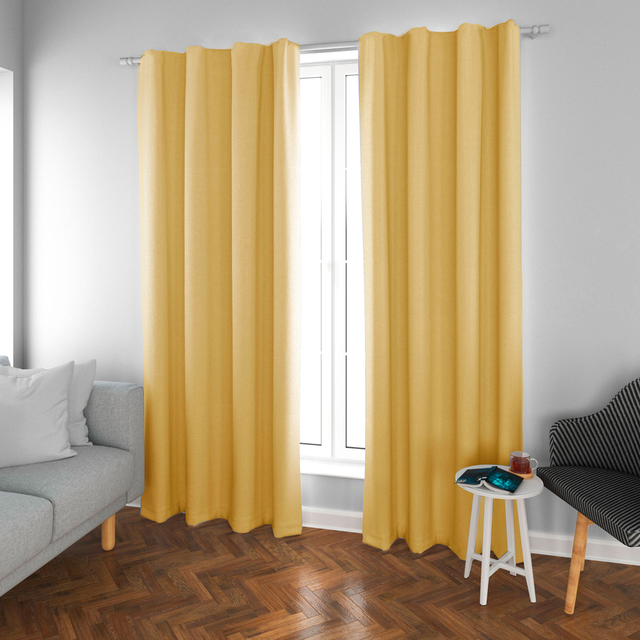 Scampolo Tenda Oscurante Tinta Unita Giallo 70x280 cm Image