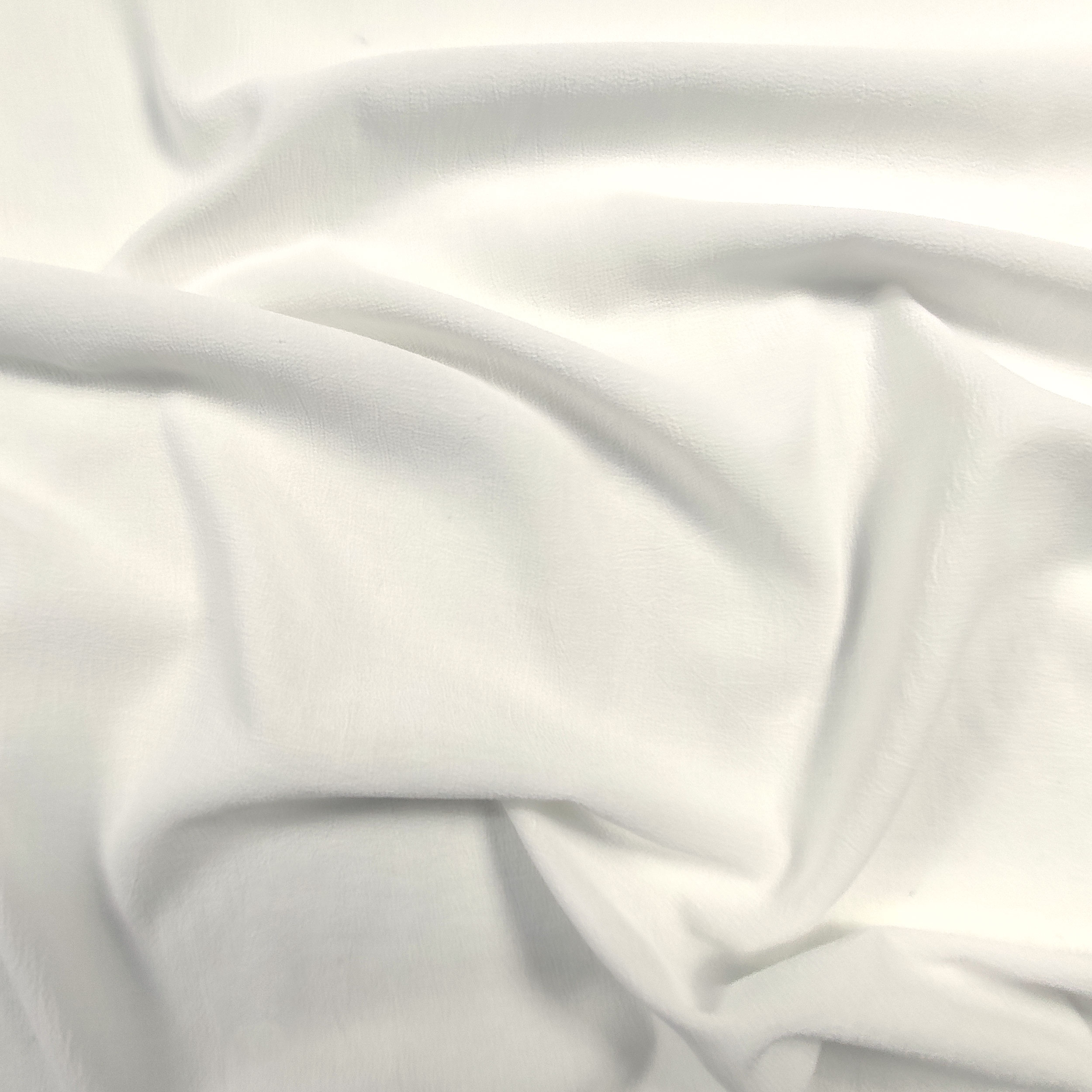 Chiffon Seta Crêpe Lavato Sposa Bianco