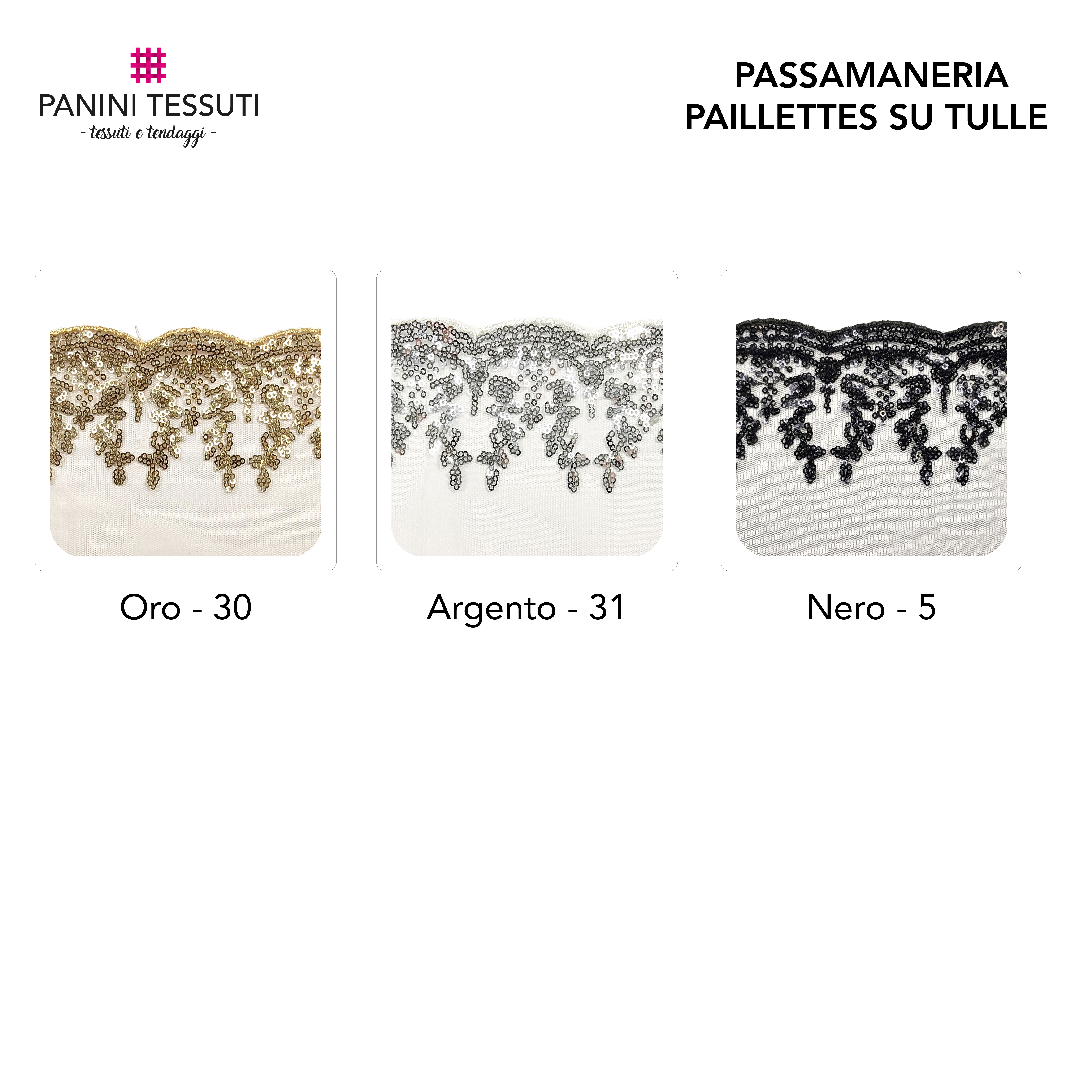 Passamaneria Tulle con Paillettes  Image