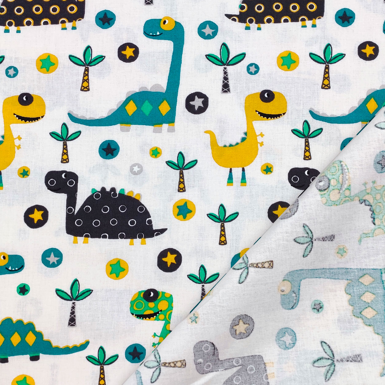 Tessuto di cotone online dinosauri