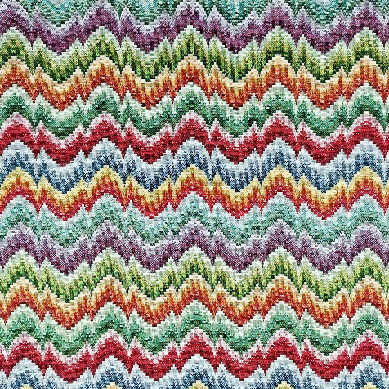 Tessuto Jacquard Fantasia Astratta Multicolor