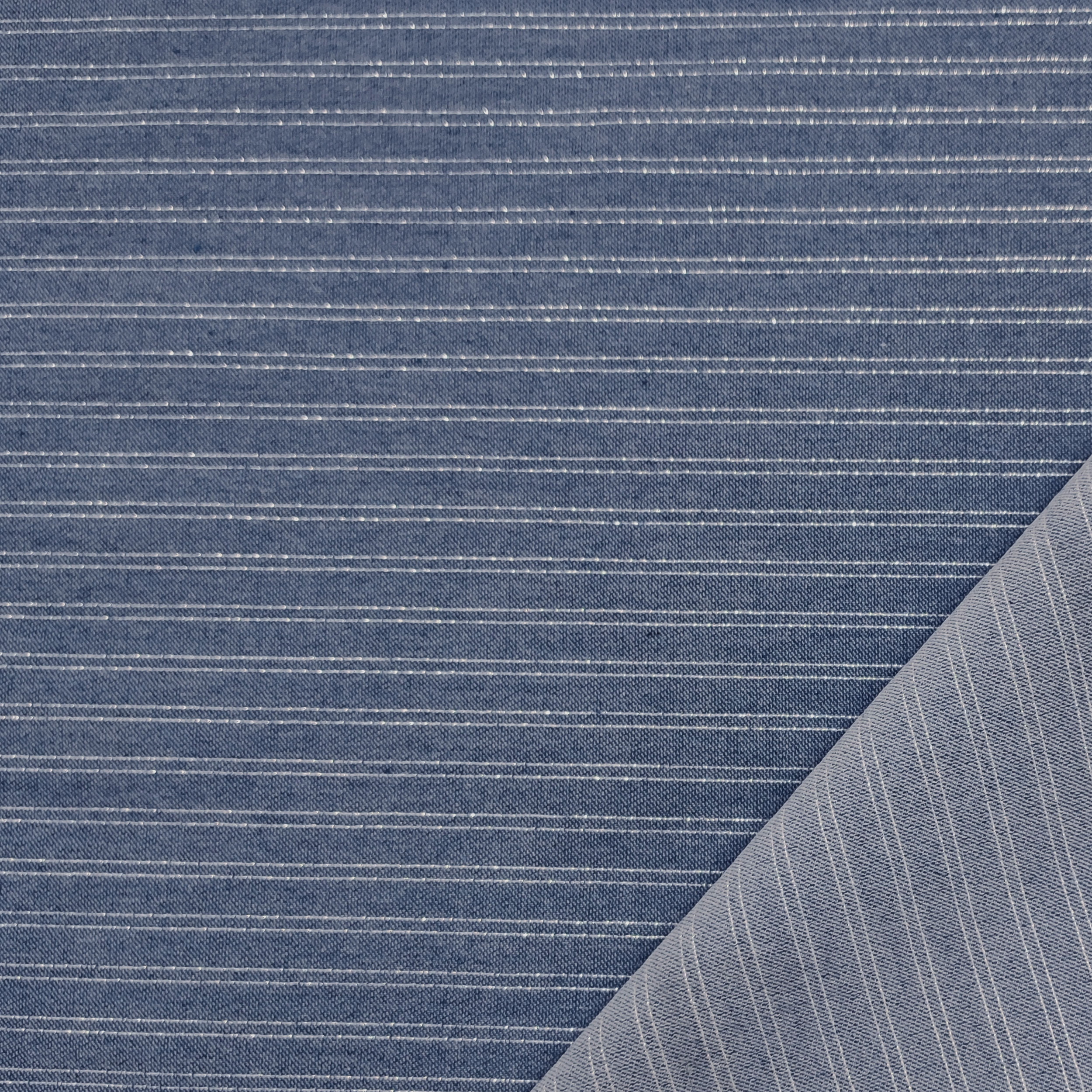 Cotone Denim Elasticizzato Riga Lurex