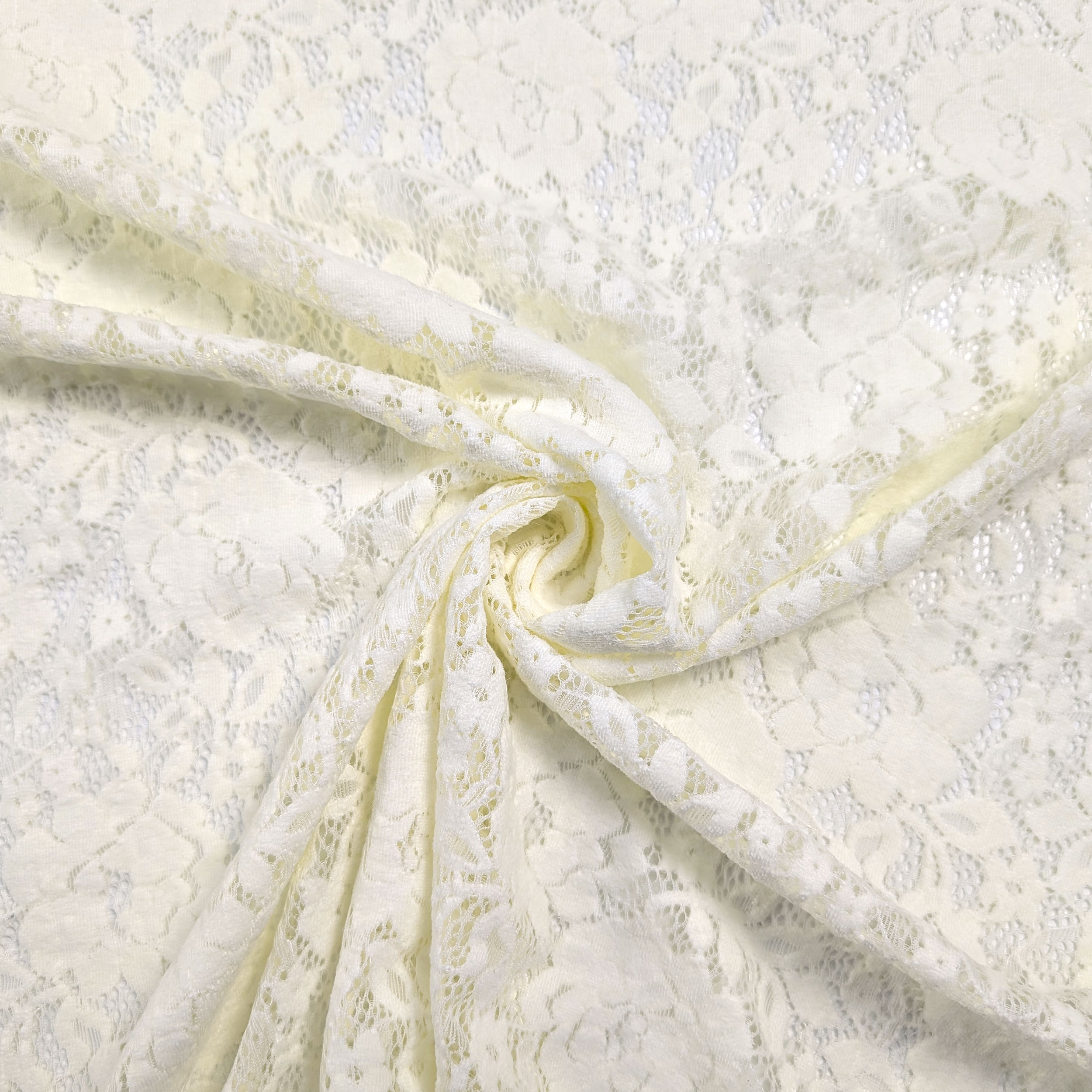 Pizzo Inserto Rose Velluto Bianco Image