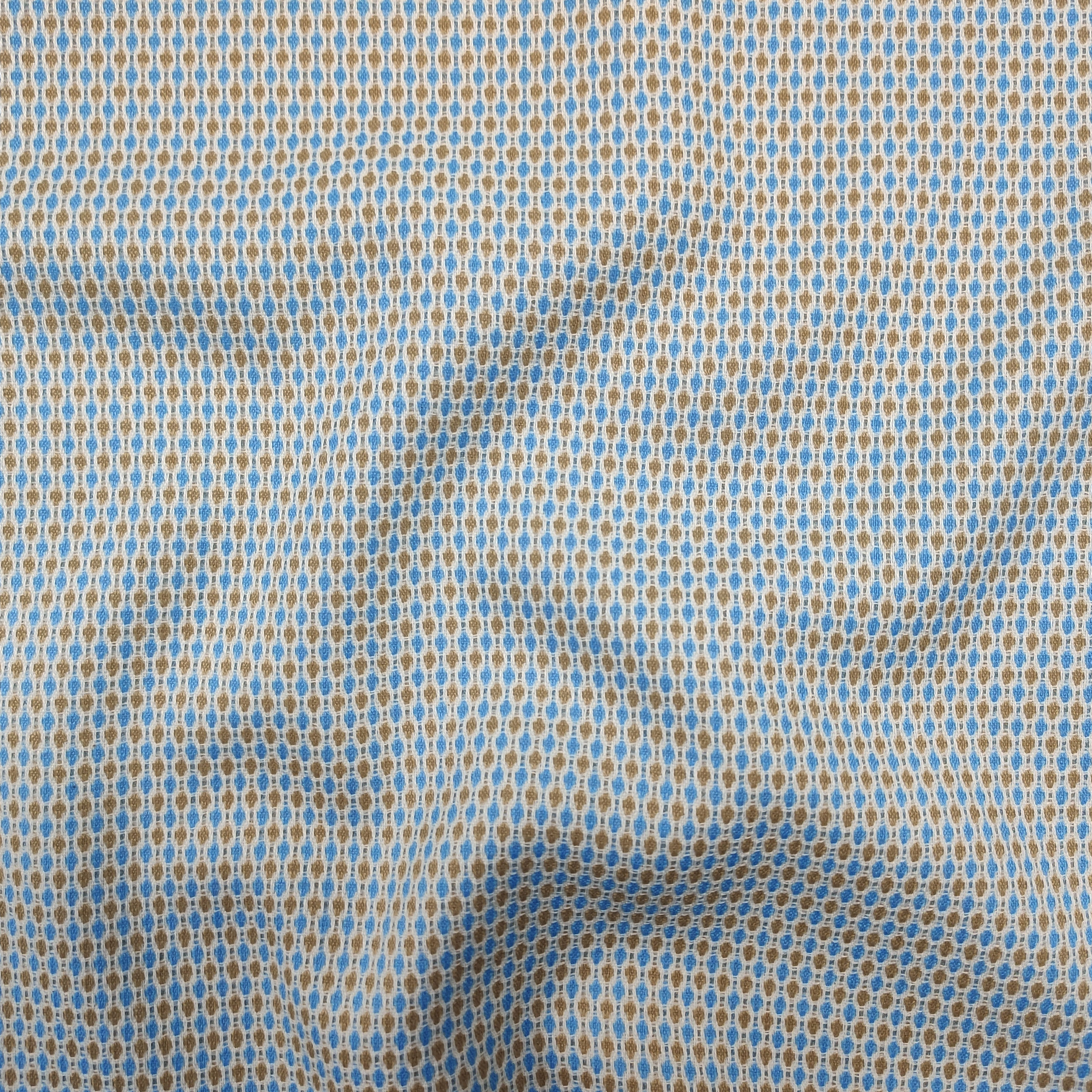 Tessuto Elasticizzato Microfantasia Beige