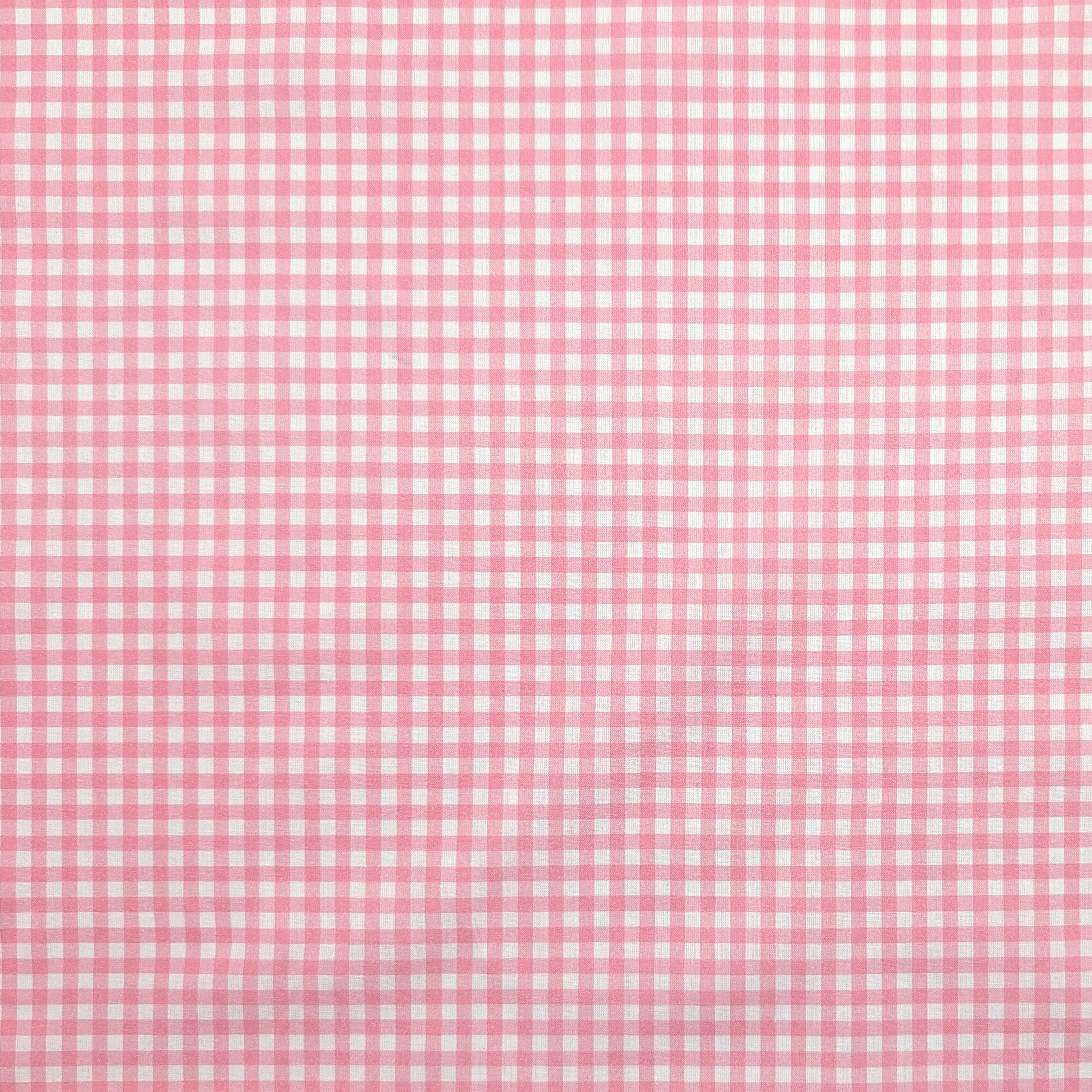 Tessuto Cotone Quadretti Rosa Image