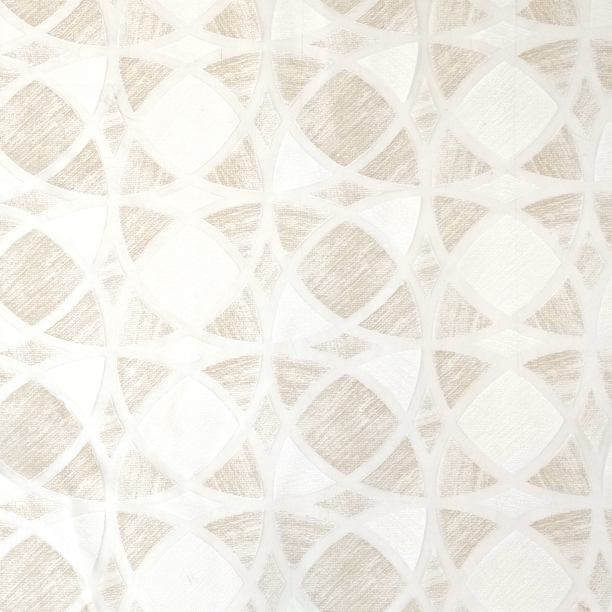 Tessuto Tendino Devorè Geometrico Beige