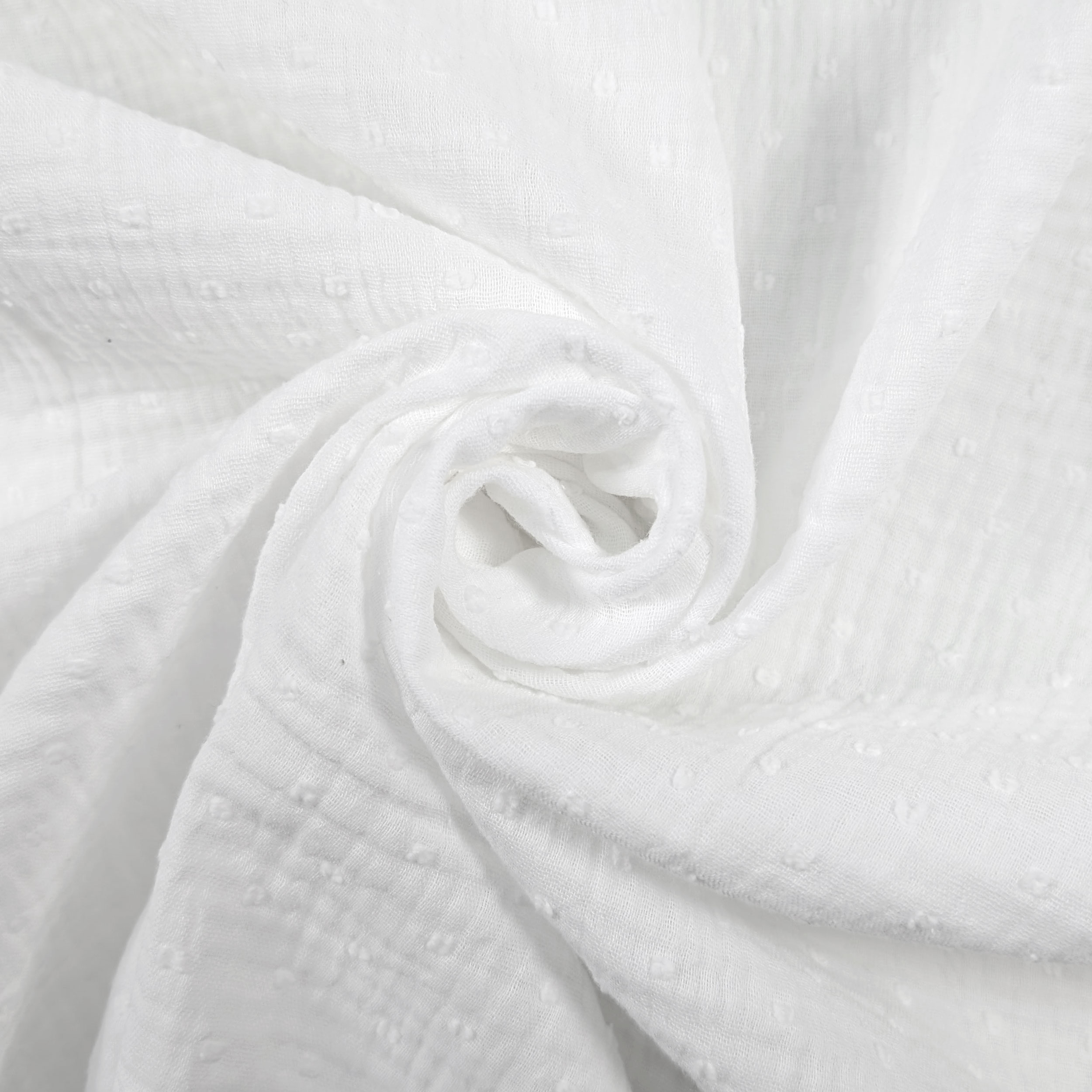 Mussola Cotone Plumetis Bianco Ottico Image