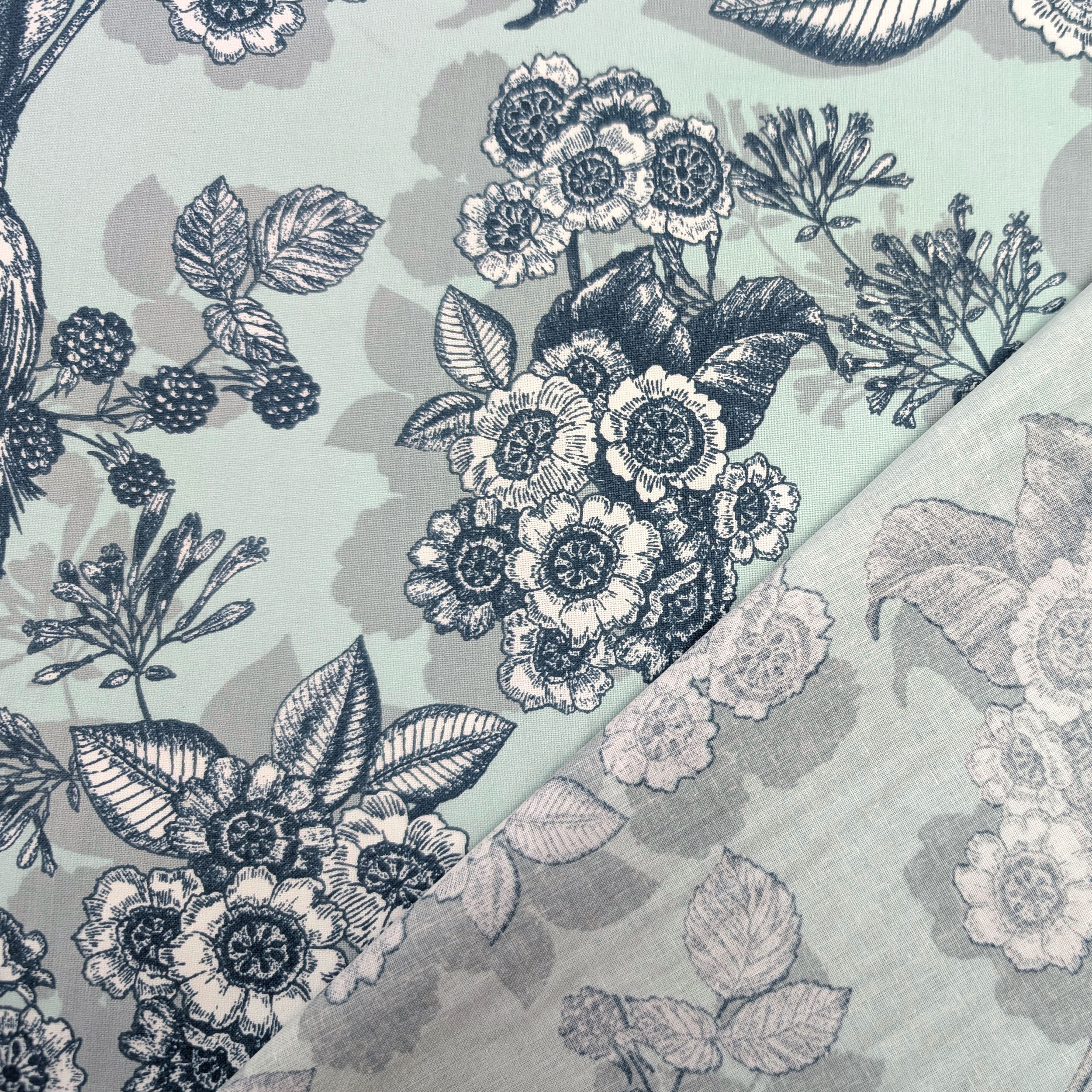 Cotone Fiori Toni Freddi Image