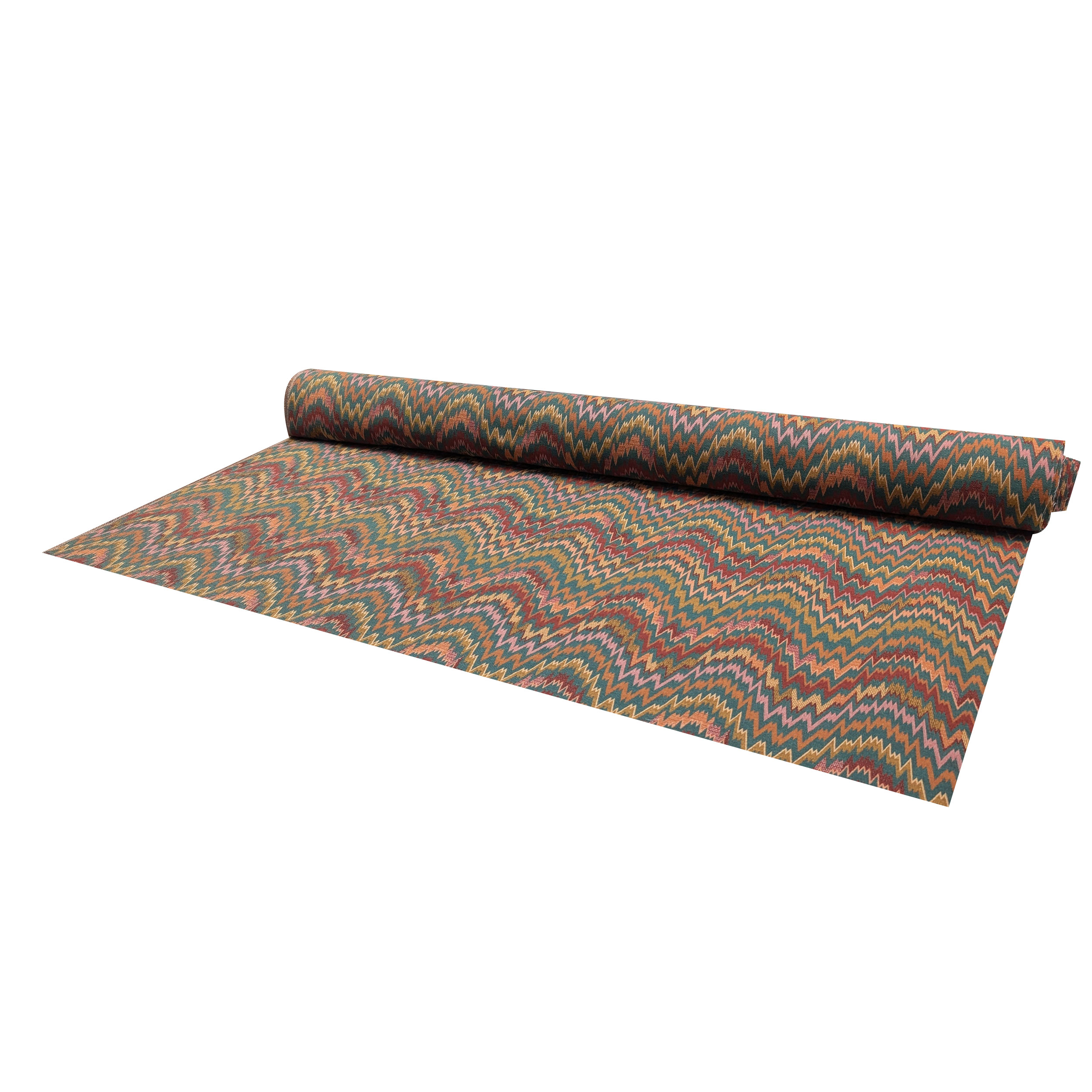 Jacquard Zig Zag Astratto Sfondo Verdone Image