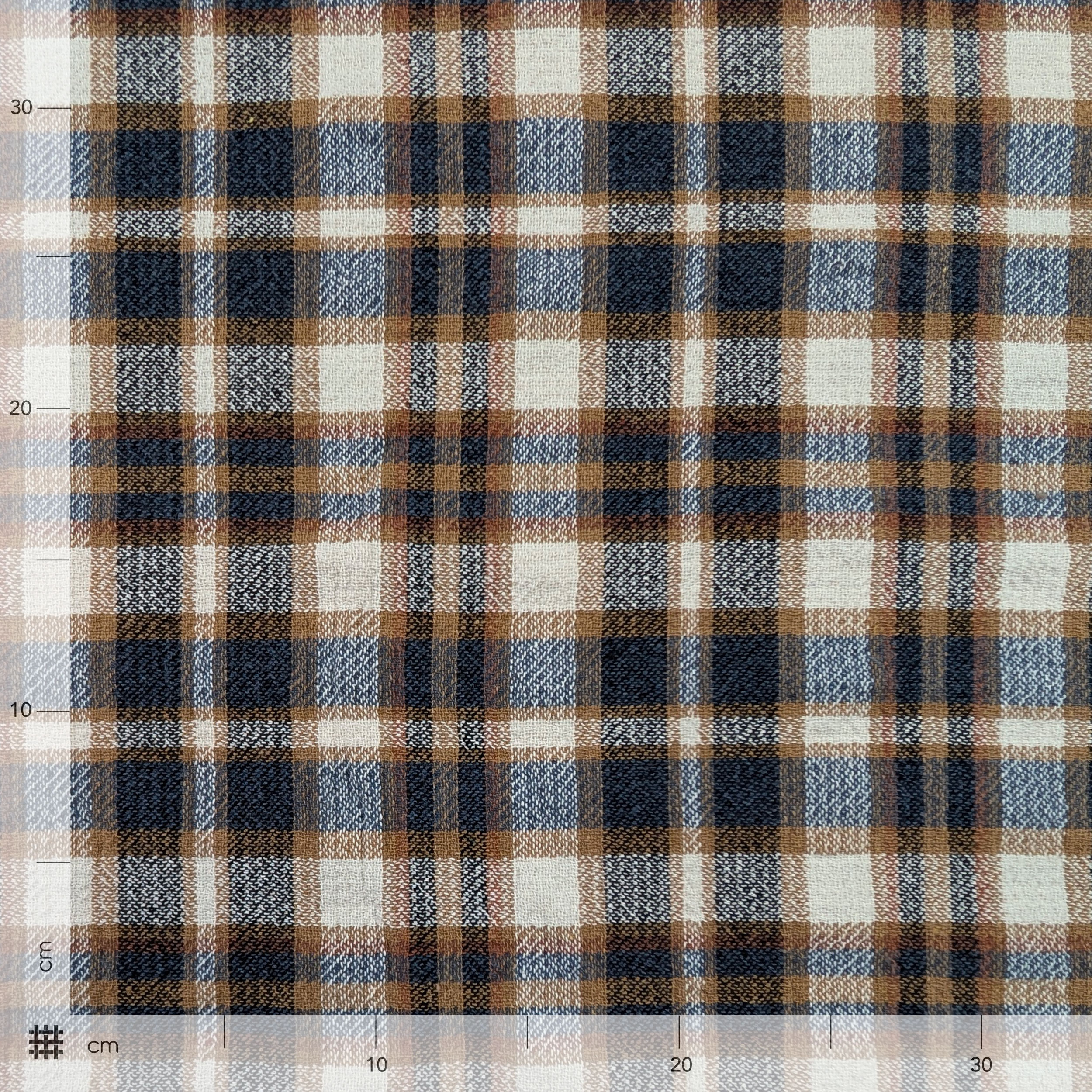 Tweed Tartan Beige e Blu Image