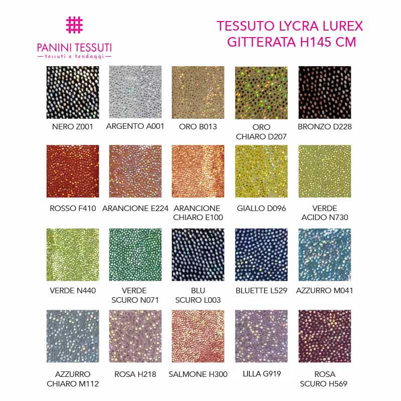Tessuto Lycra Lurex Glitterata 