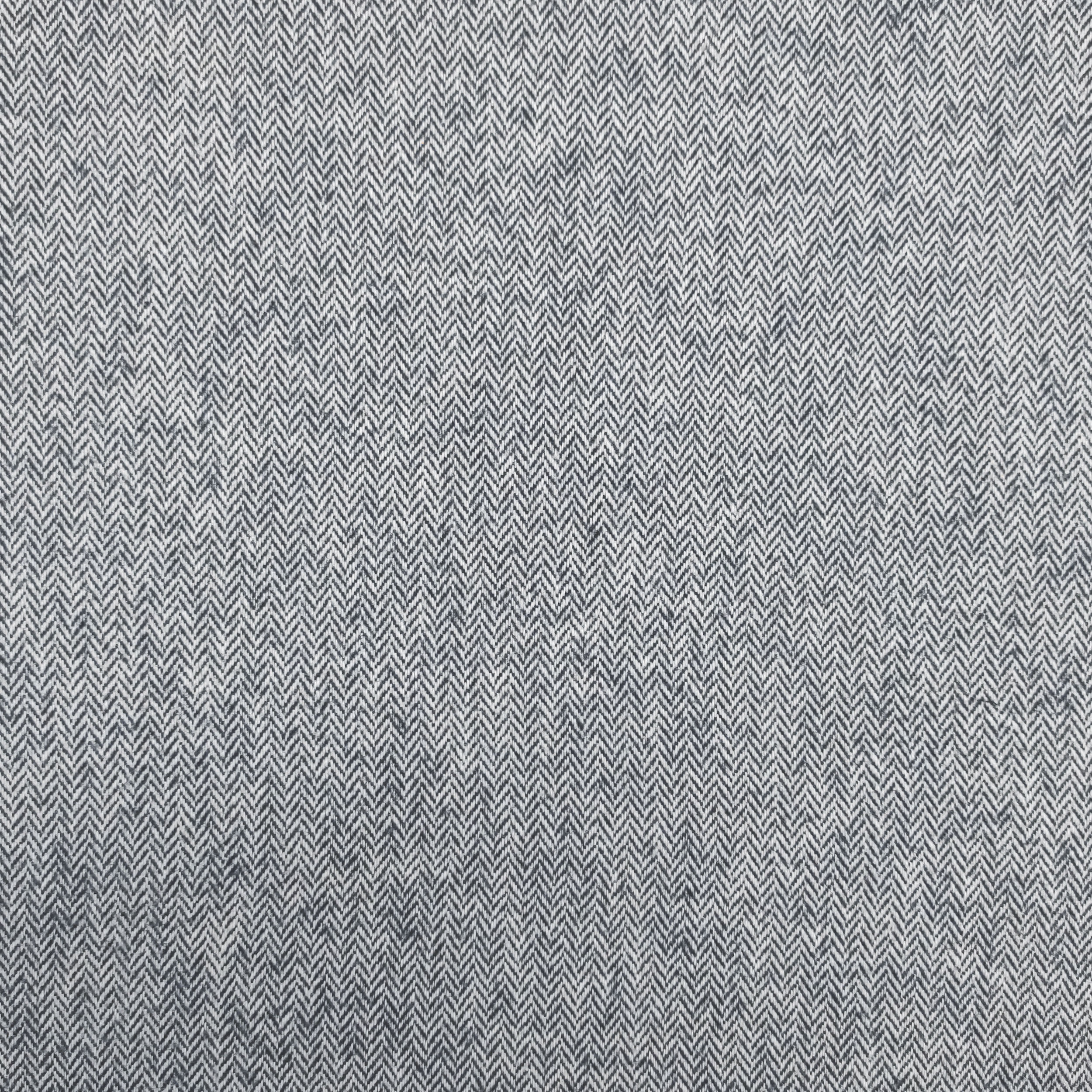 Tessuto per Cappotti Spigato Bianco e Blu Scuro