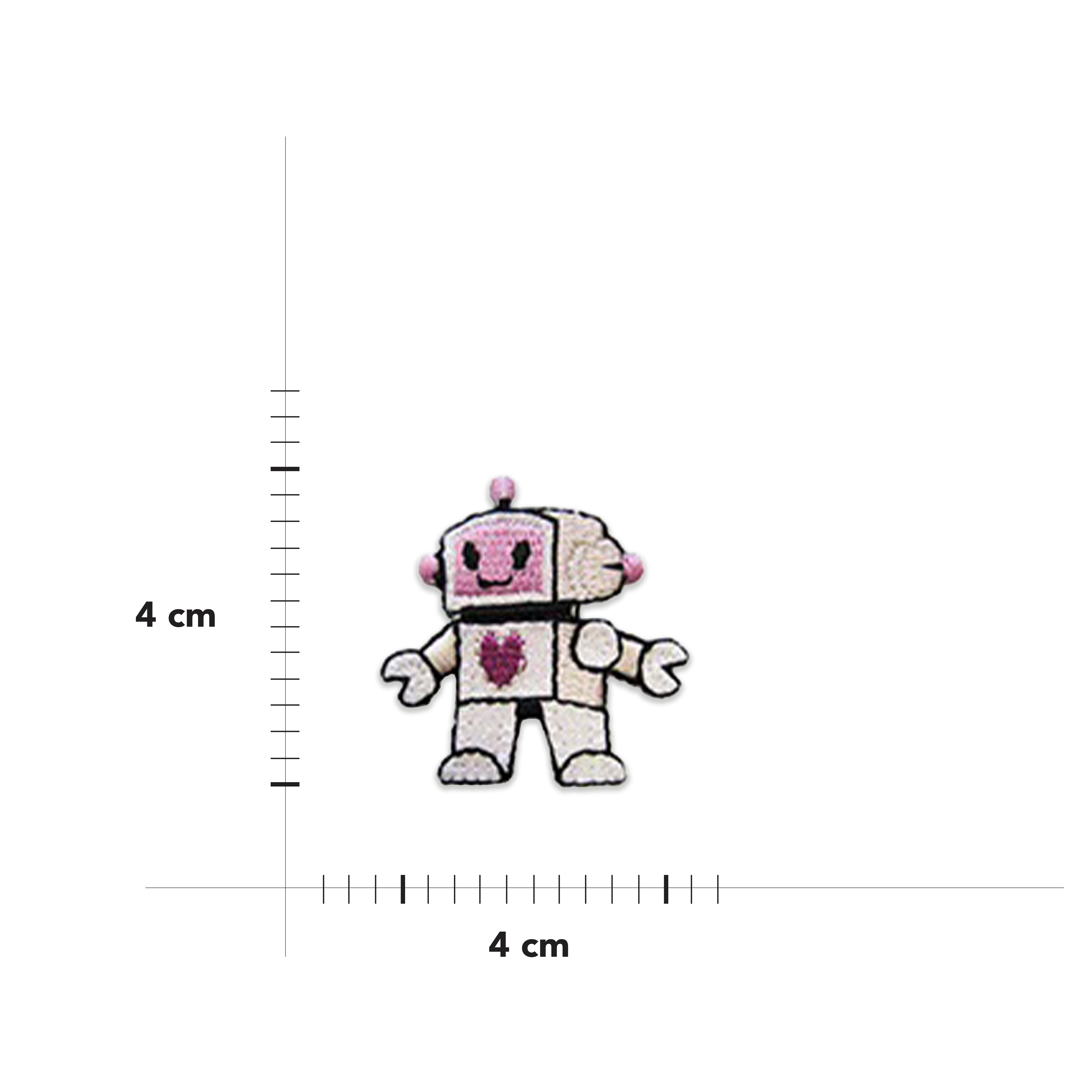Applicazione Termoadesiva Robot Glitter Rosa Image