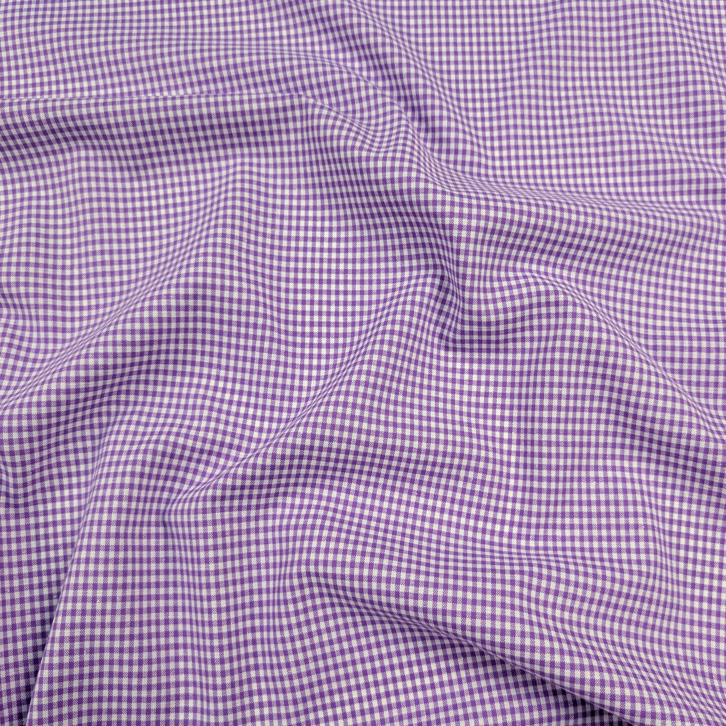 Cotone Tinto in Filo Quadrettini Lilla Image
