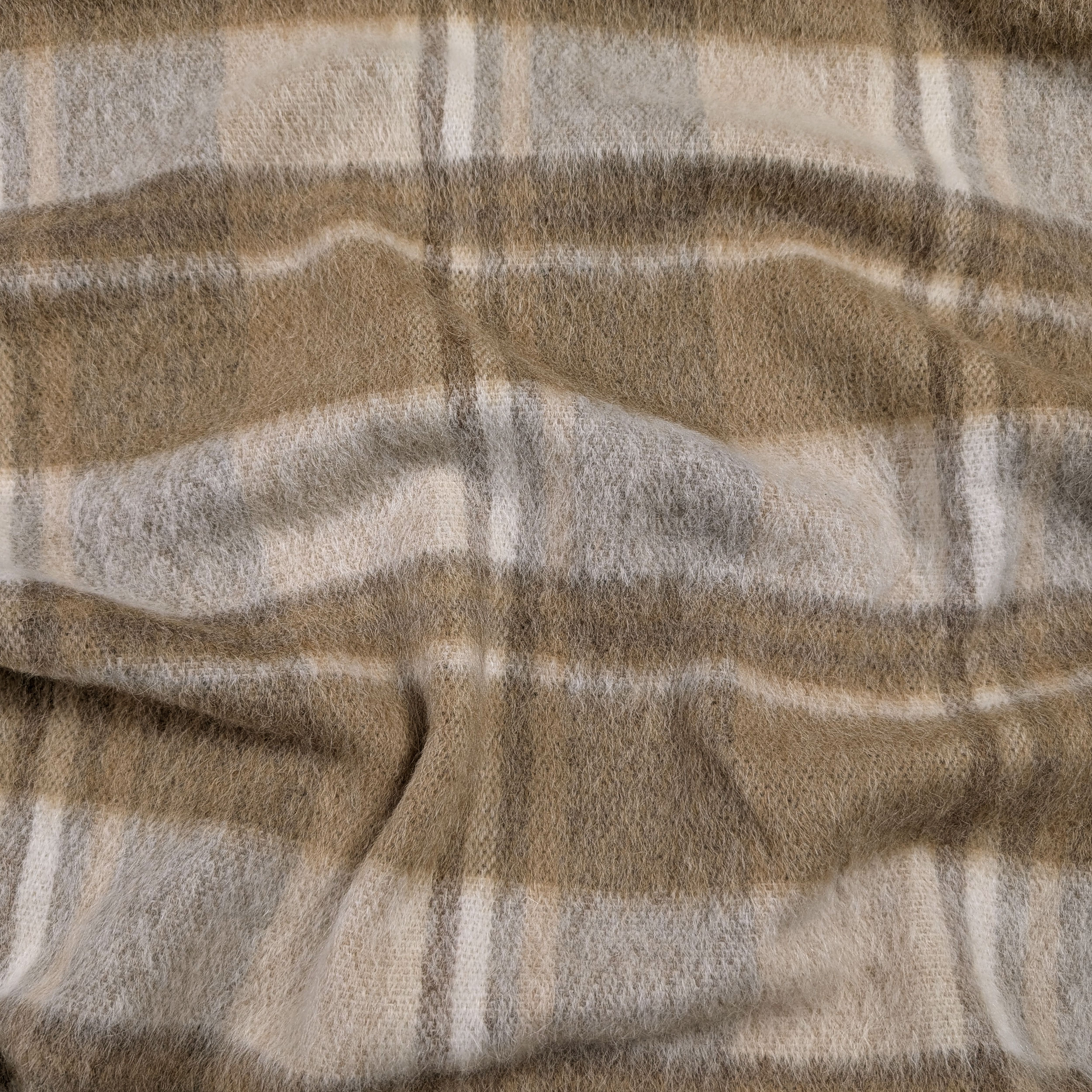 Cappotto Misto Lana Tartan Beige Image