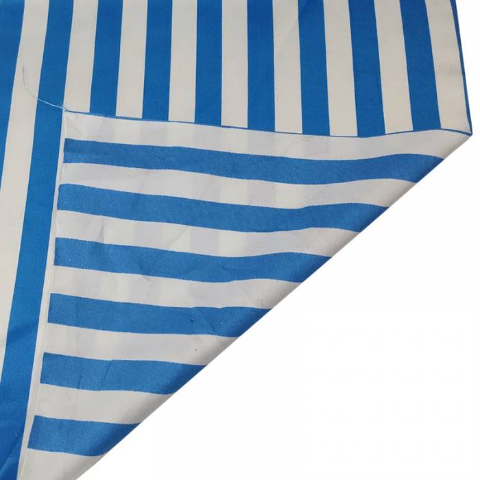 Tessuto Carnevale a Righe Bianco e Blu Image
