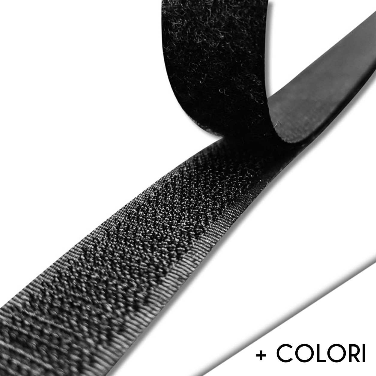 Velcro da Cucire 3cm Nero Parte Uncinata Rigida