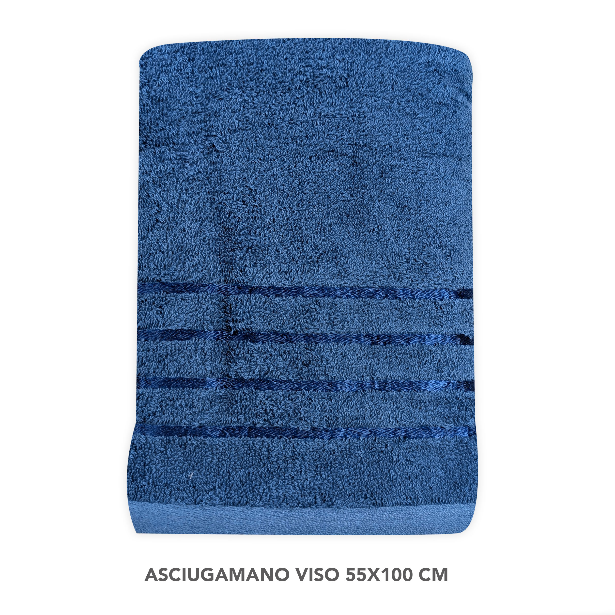 Set Asciugamani Bagno Viso e Ospite Blu Image