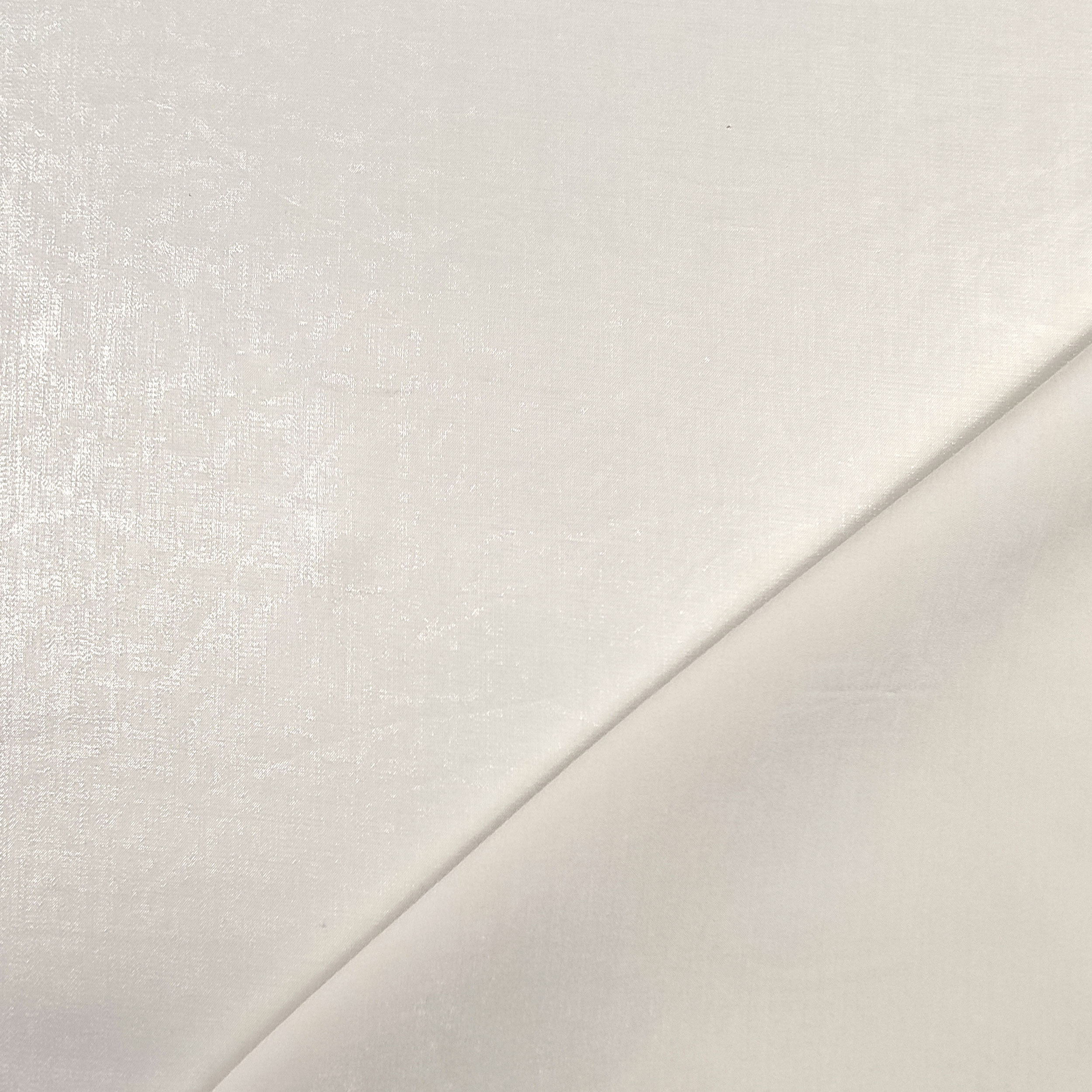 Raso Spalmato Lurex Sposa Avorio