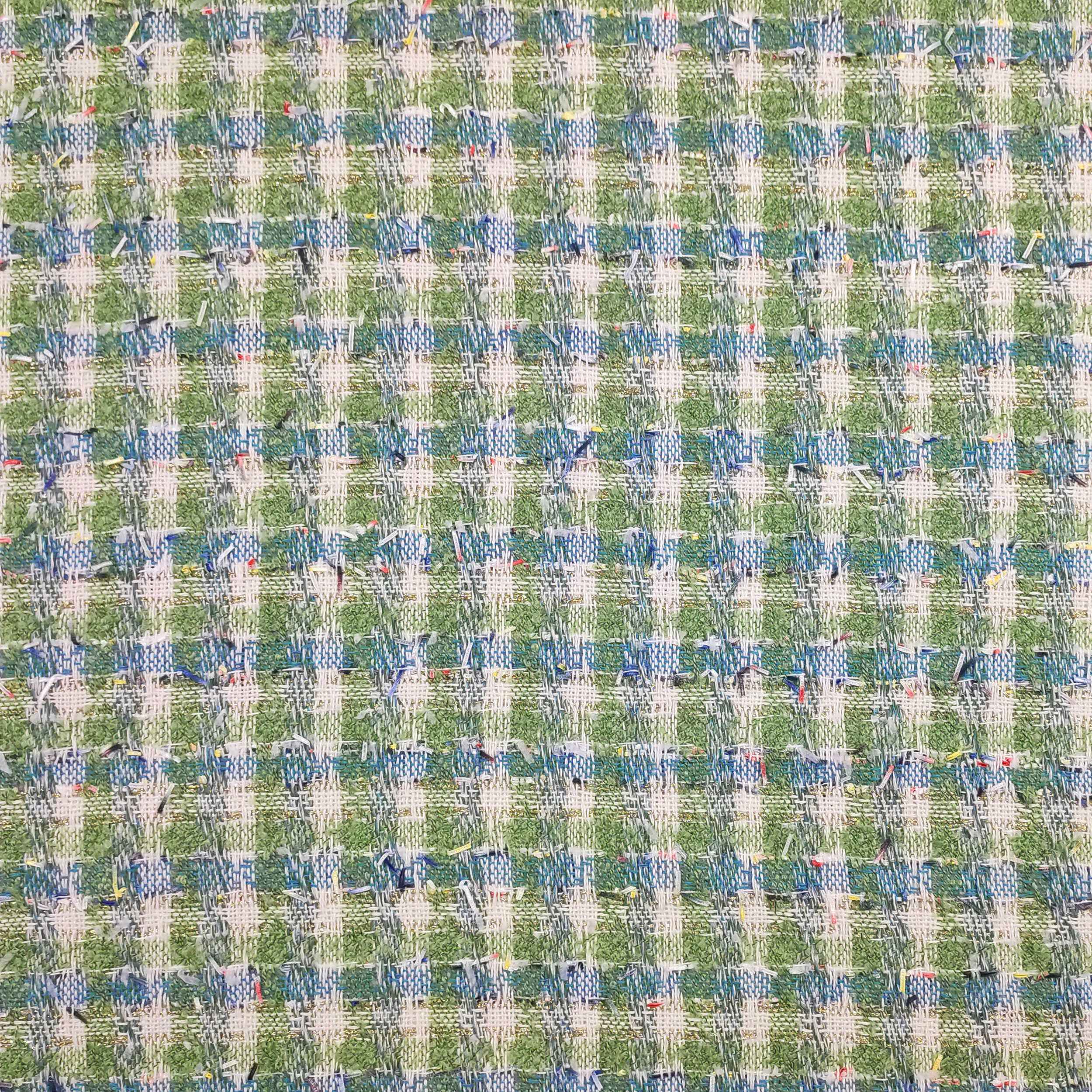 Tessuto Jacquard Moda Verde Azzurro Image
