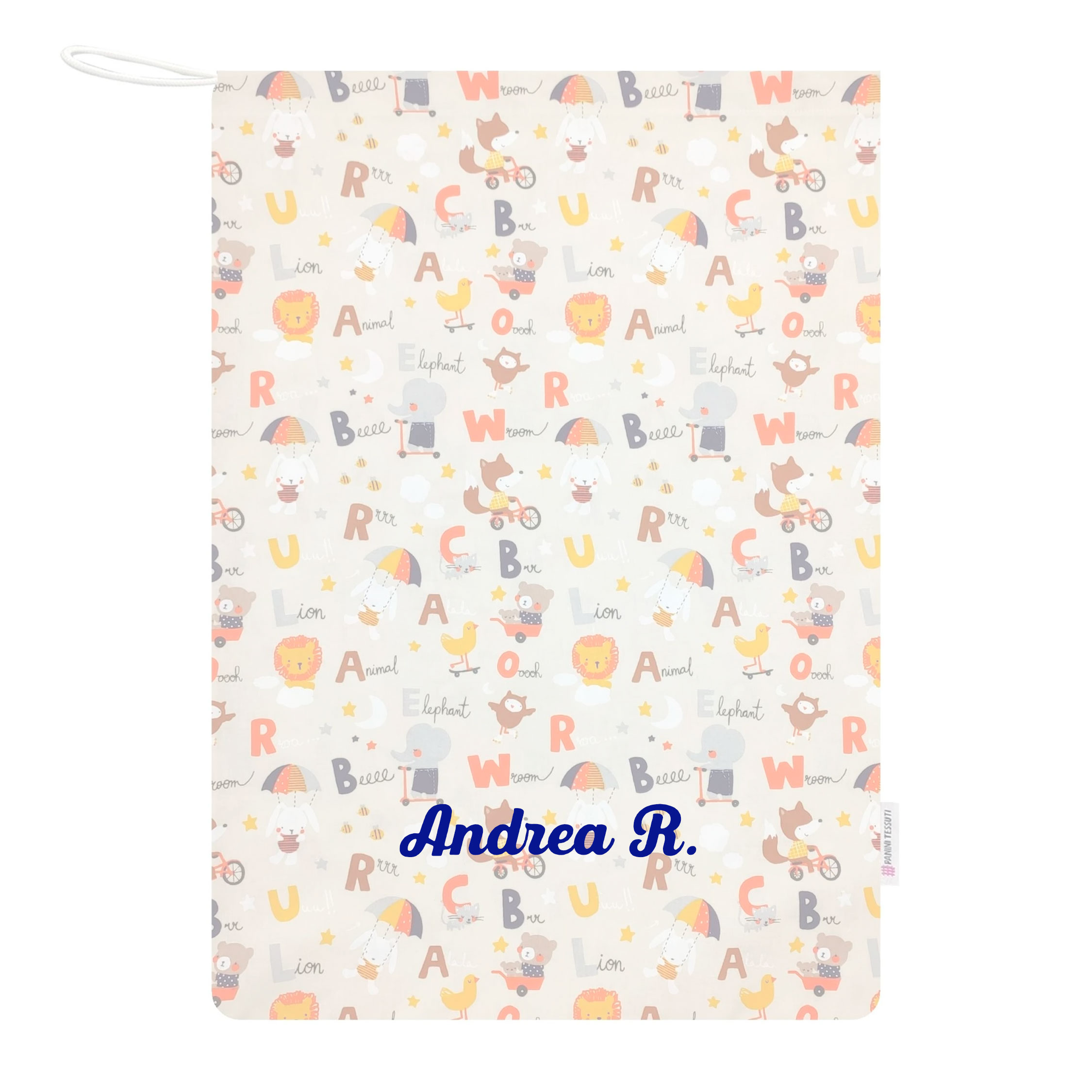 animali-letterine--sacchetto-asilo-nome-+-iniziale-cognome