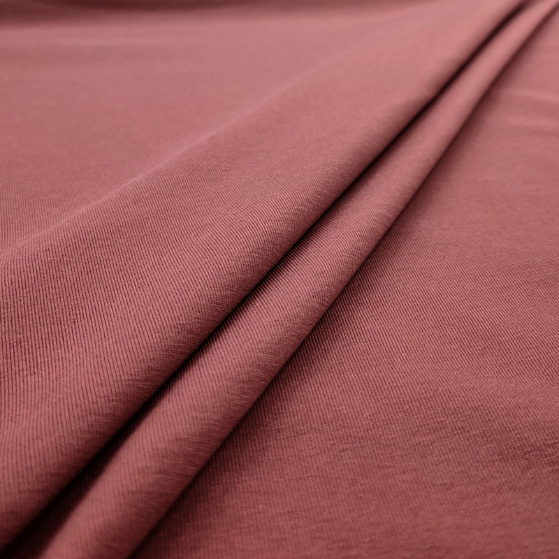 Tessuto Jersey Cotone Bielastico Rosa Antico