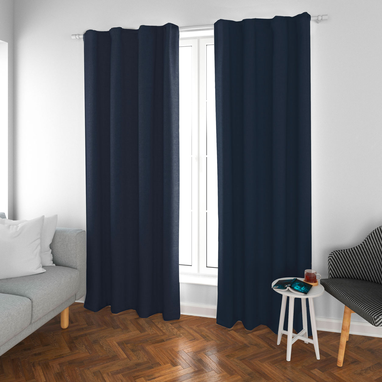 Tessuto Tenda Oscurante Ignifugo Blu Image