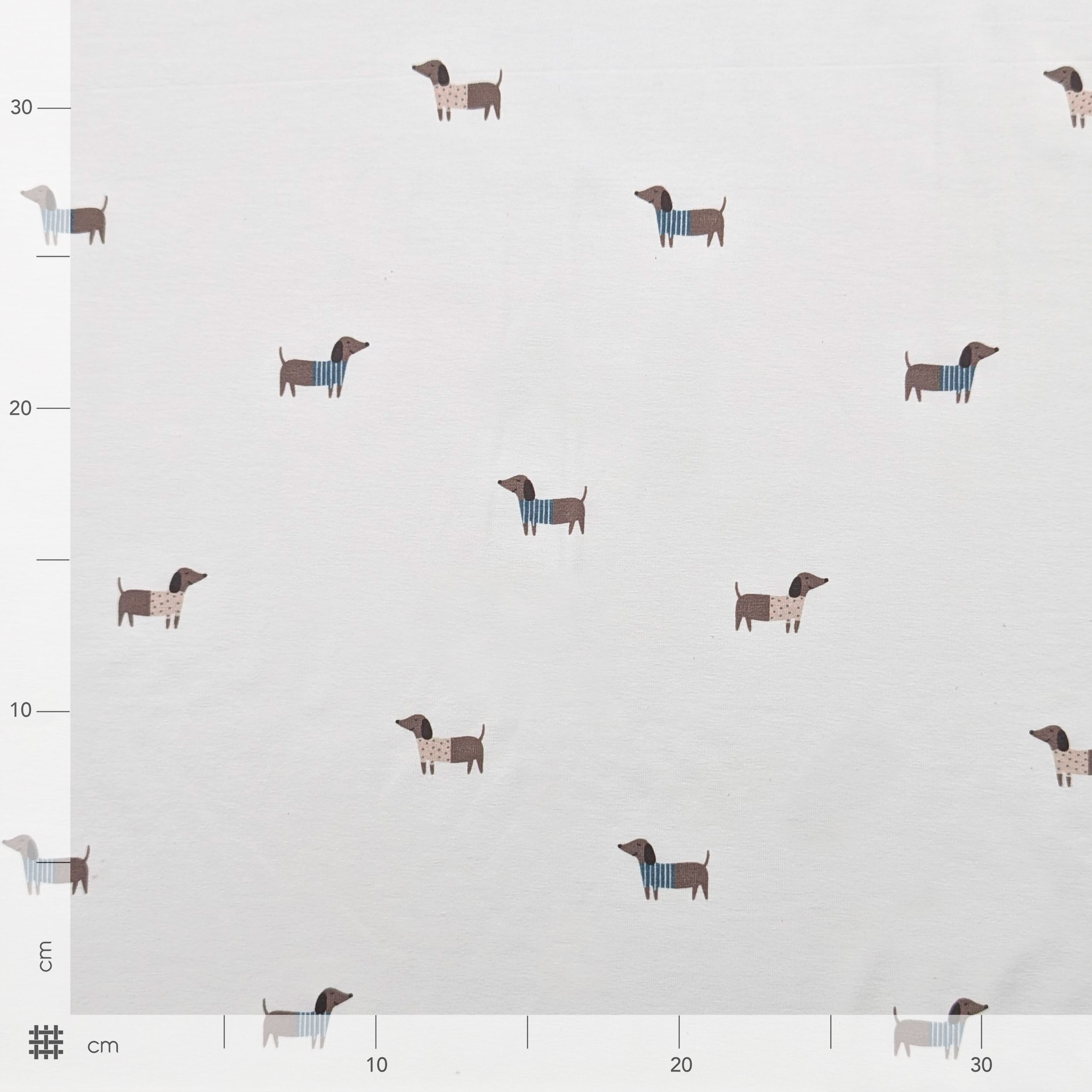 Jersey Cotone Bianco Dolci Bassotti Image