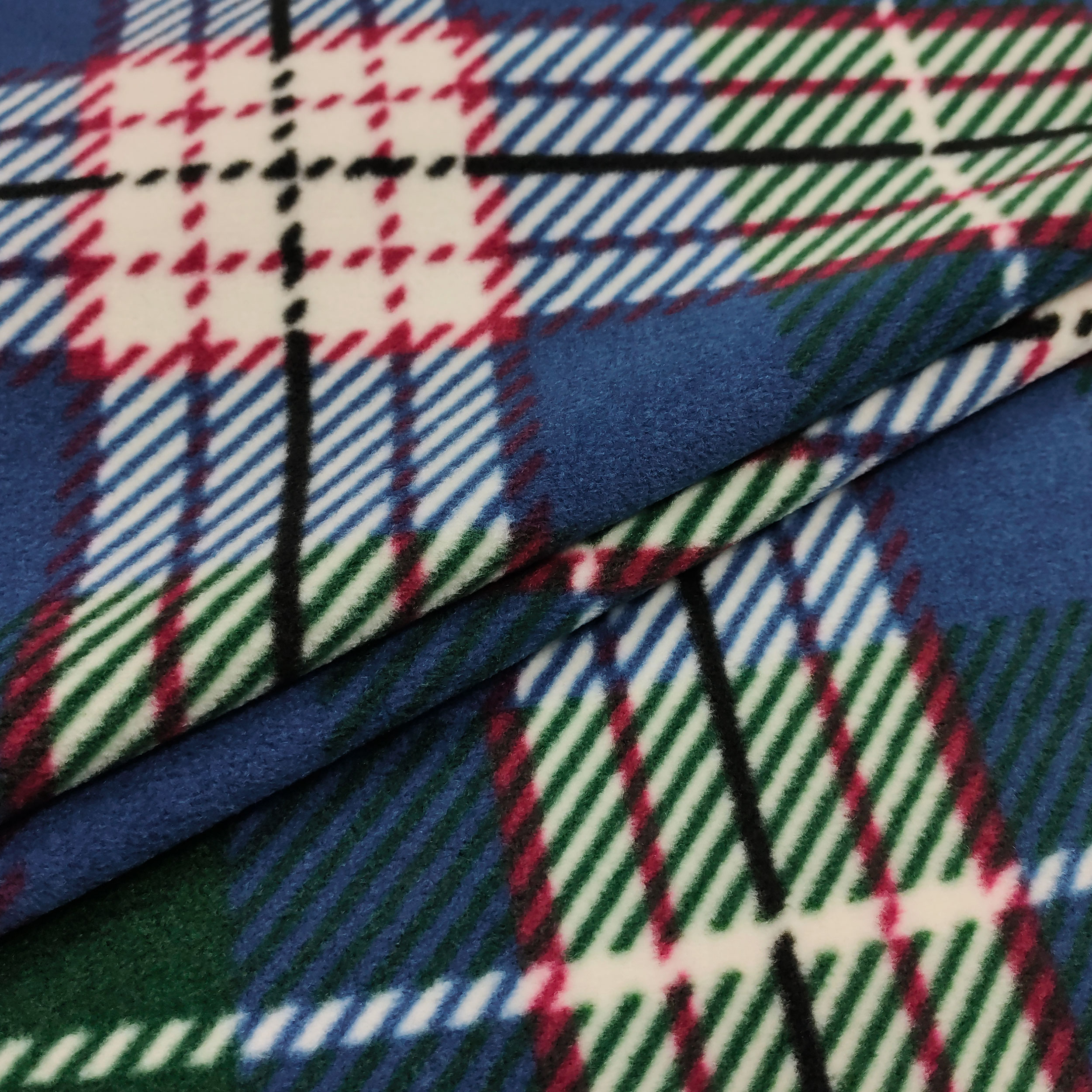 pile tartan toni blu verde