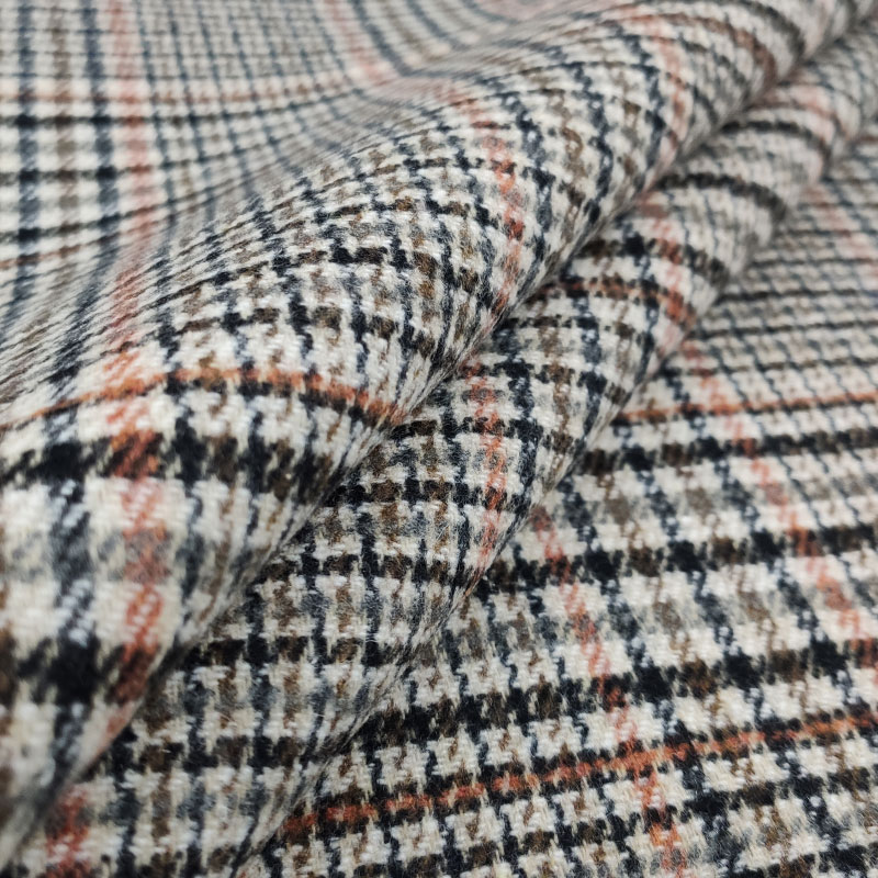 Tessuto Cappotto Invernale Double Tartan 