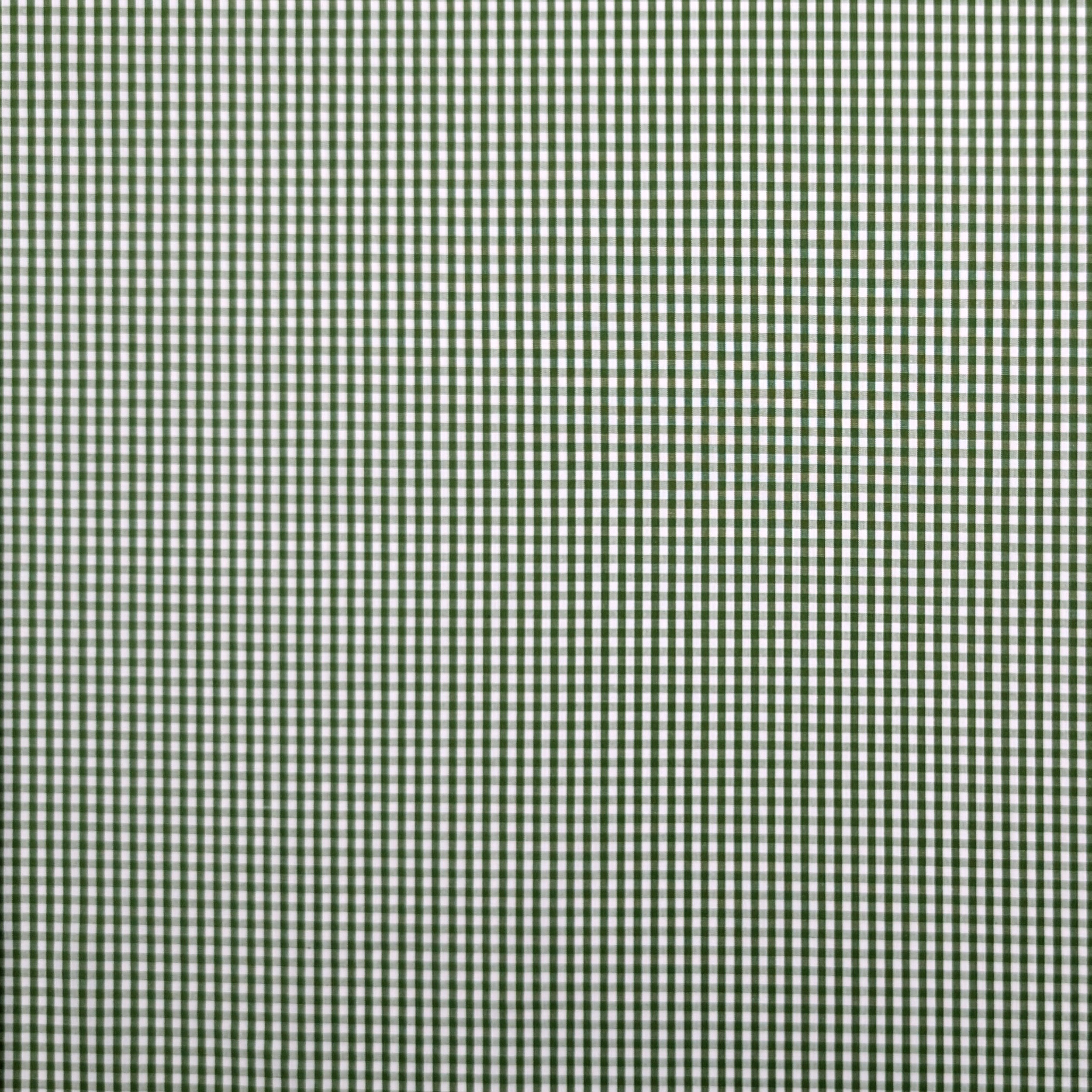 Cotone per Camiceria Quadrettini Verde Image
