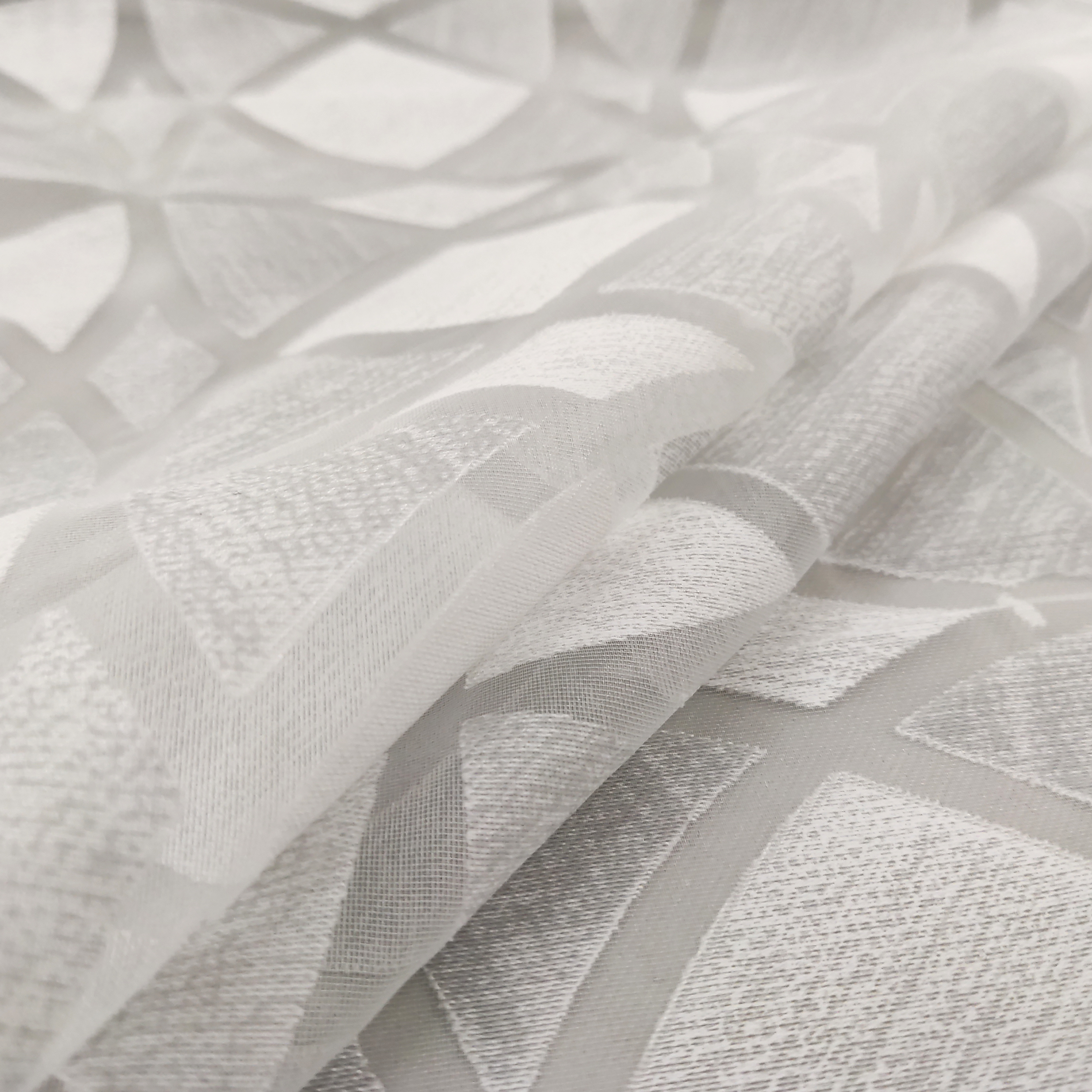 Tessuto Tenda Devorè Geometrico Grigio Panini