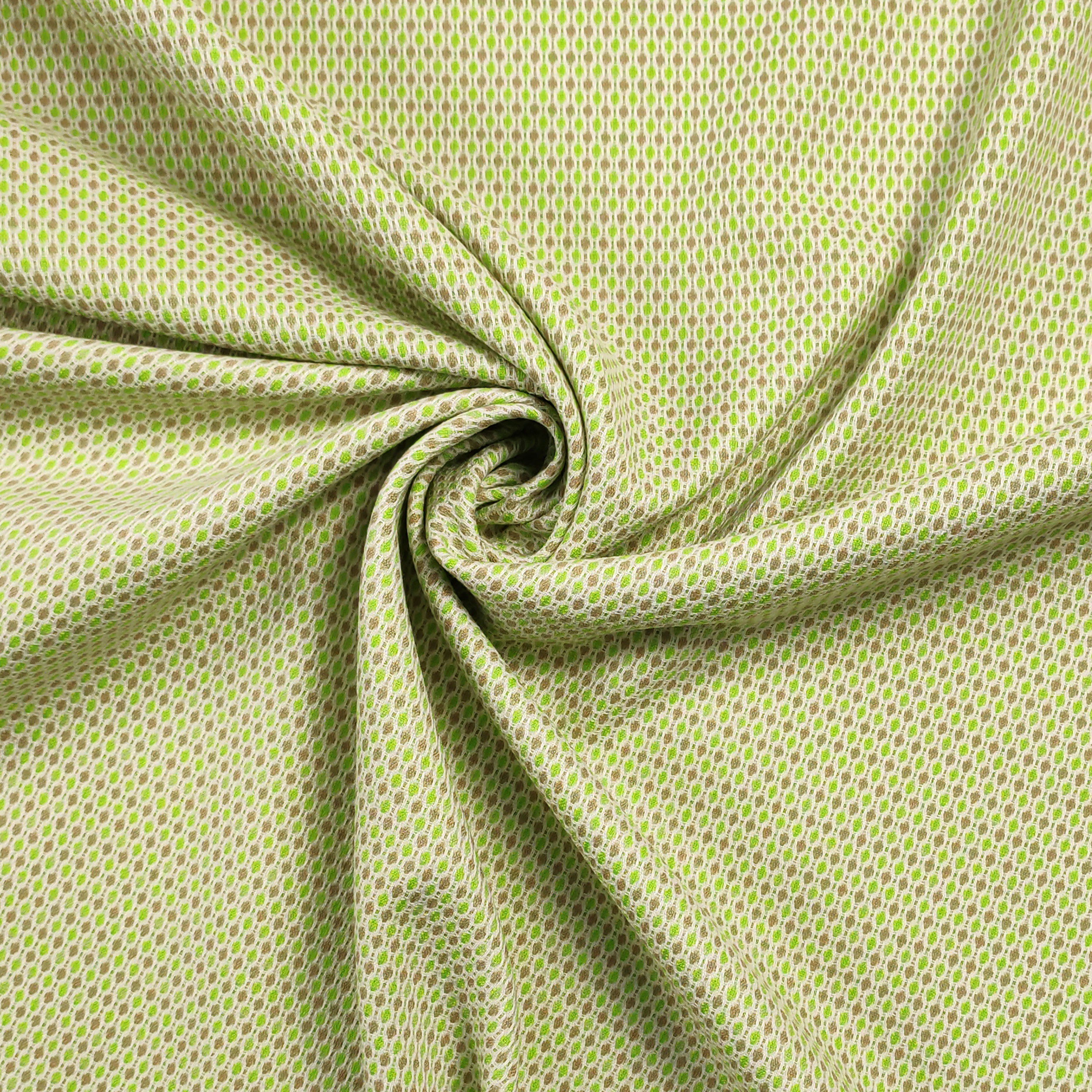 Tessuto Elasticizzato Microfantasia Verde Prato