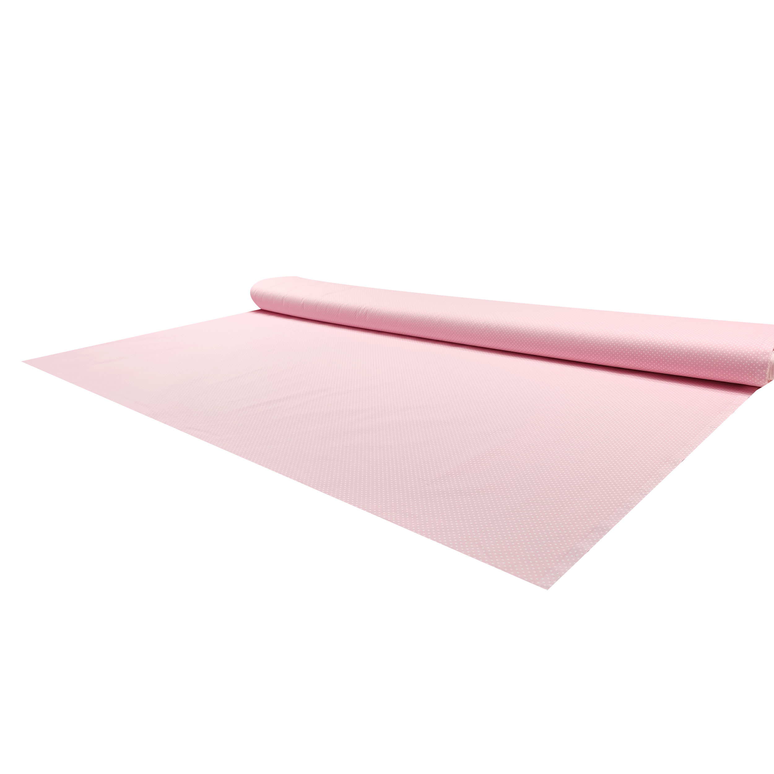 Tessuto Cotone Rosa a Pois Image