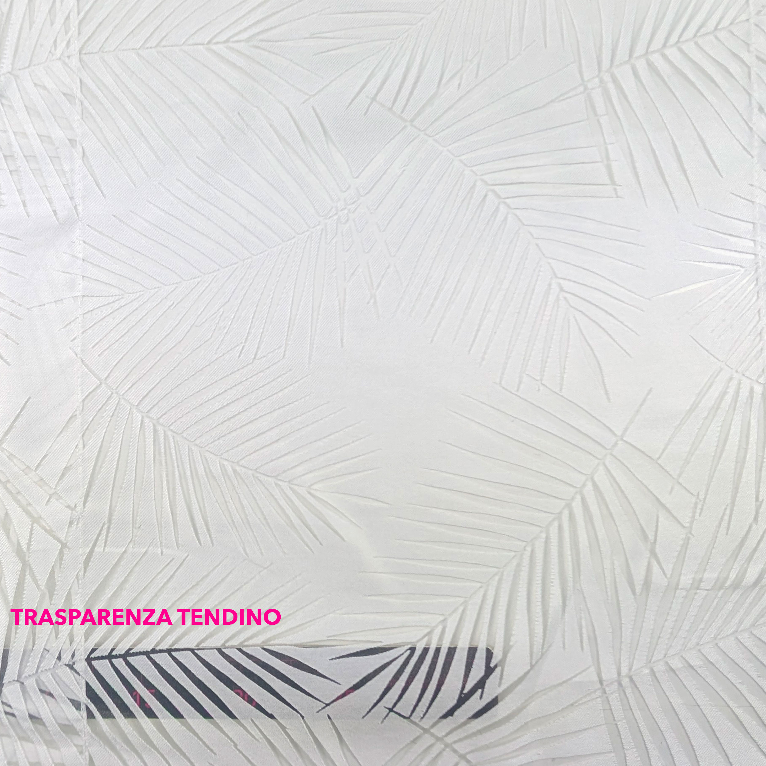 Tessuto Tendino Devorè Felce Bianco Image