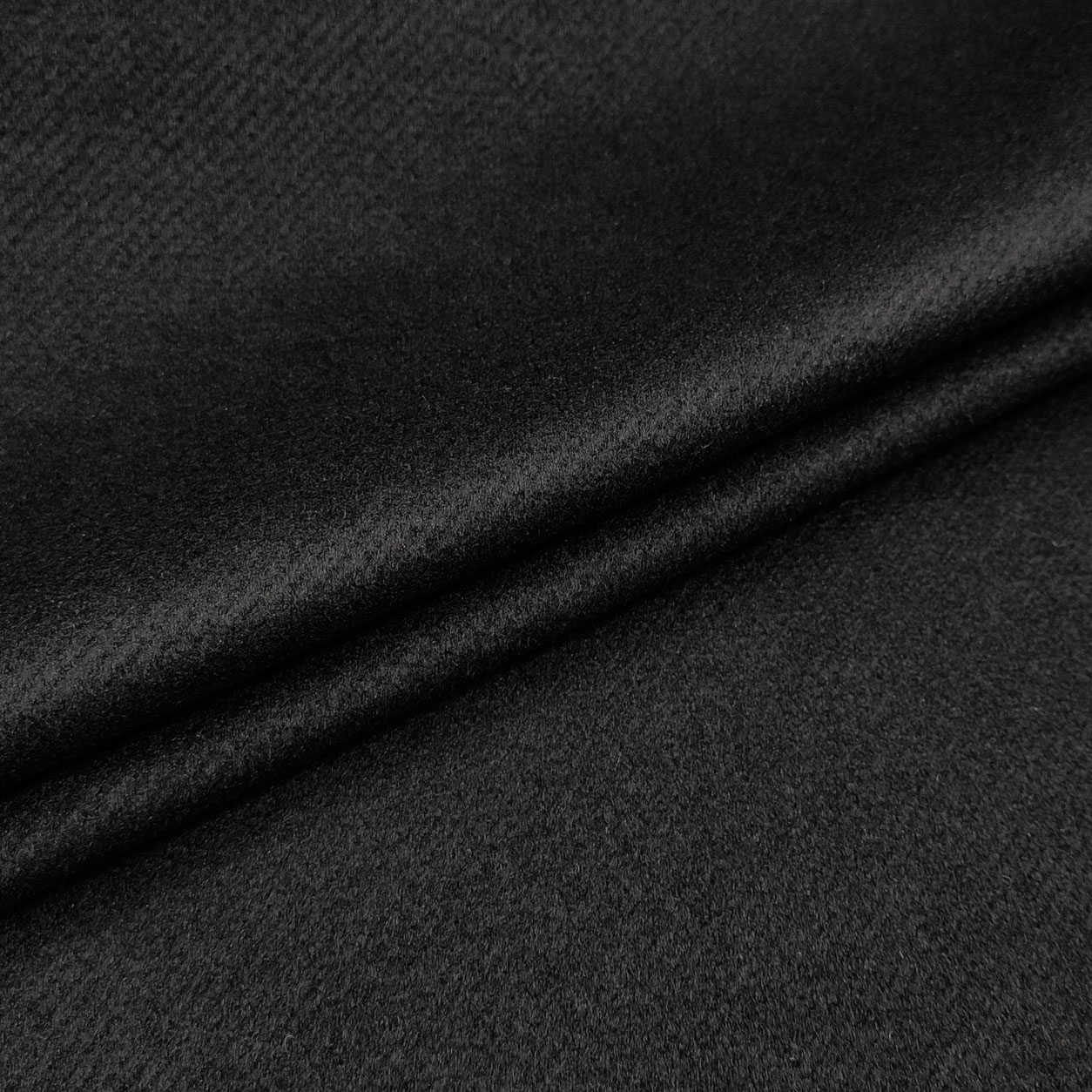 Tessuto Cappotto Tipo Velour Nero