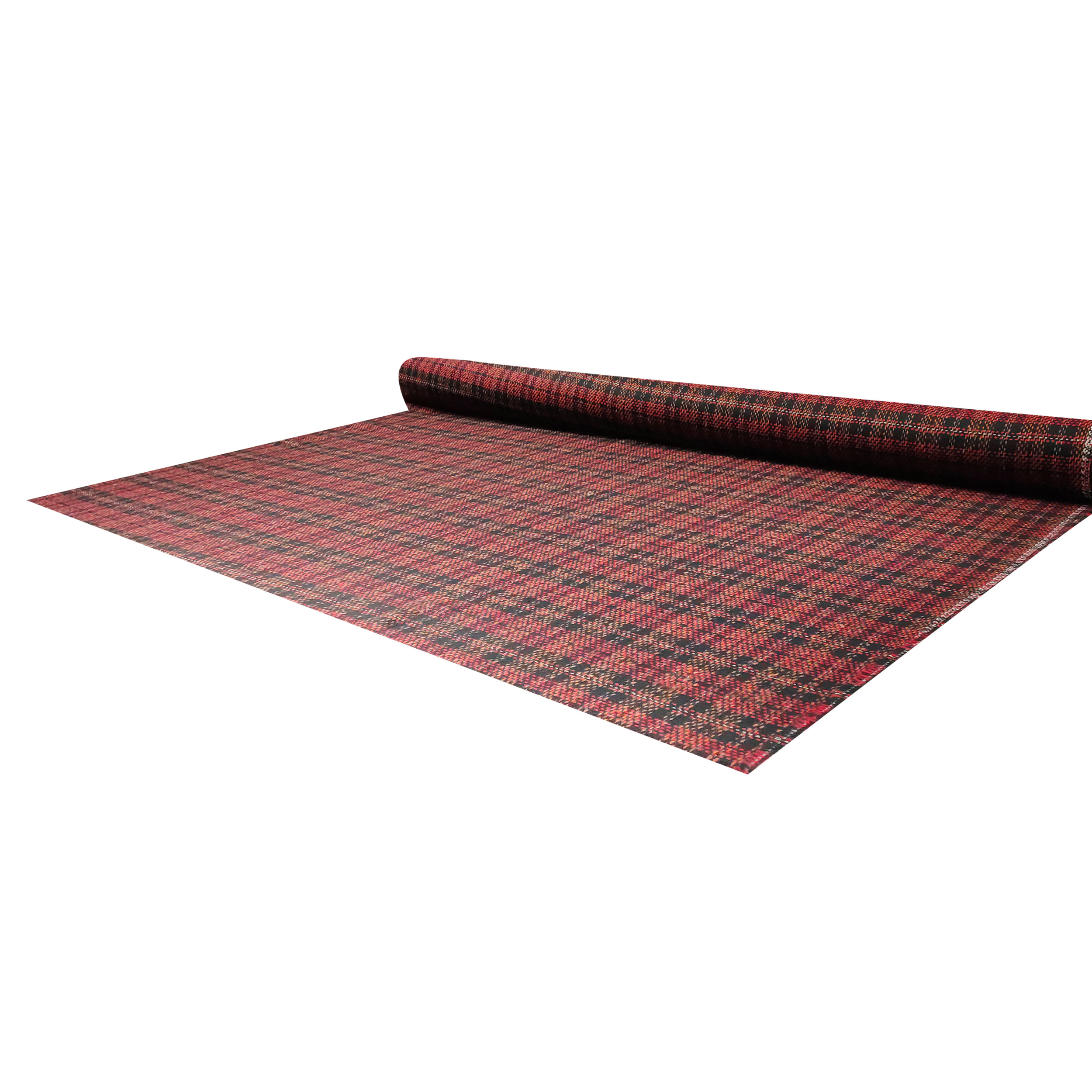 Tessuto Cappotto Intreccio Rosso