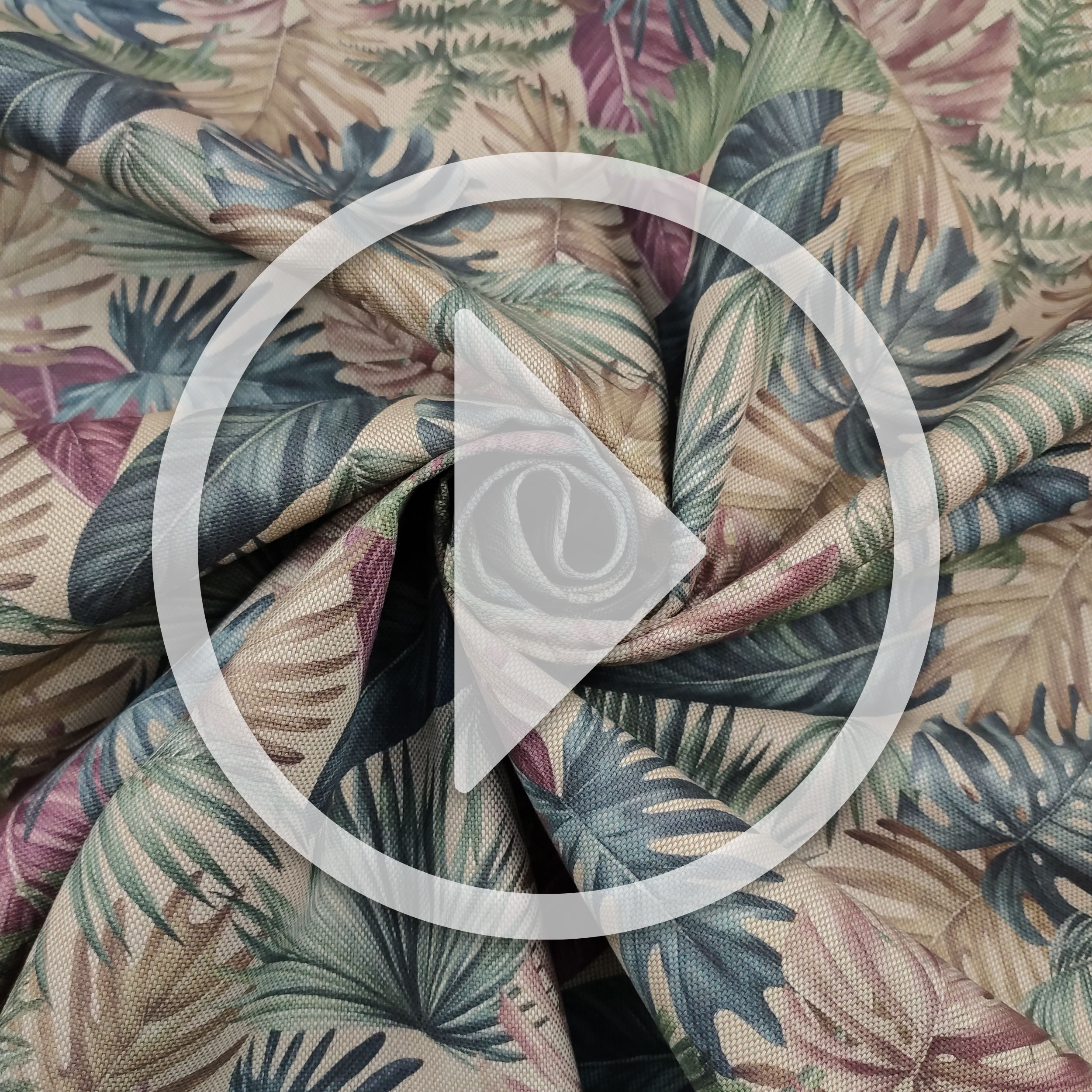 Tessuto Misto Cotone Foglie Tropicali Image