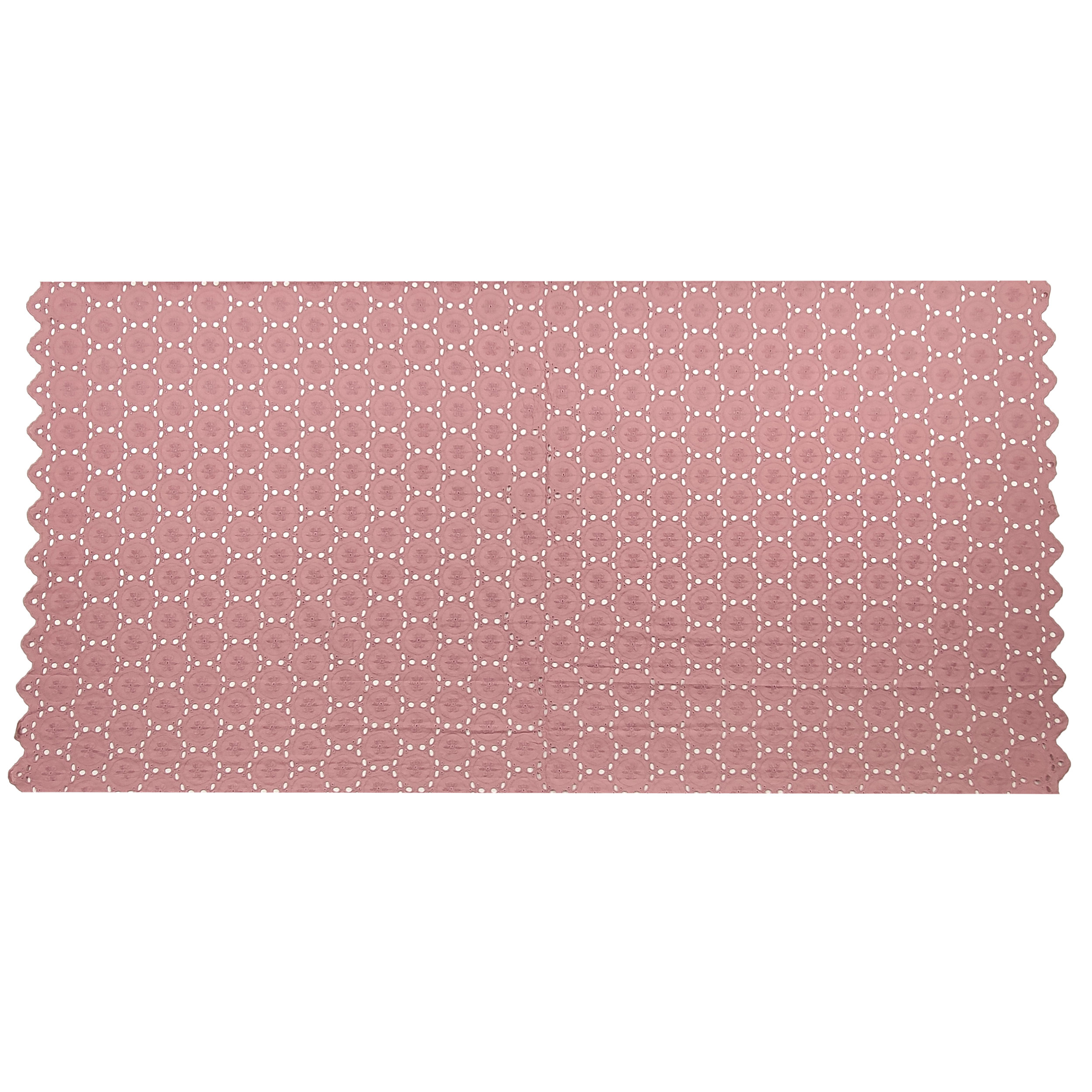 sangallo doppio bordo rosa antico puro cotone