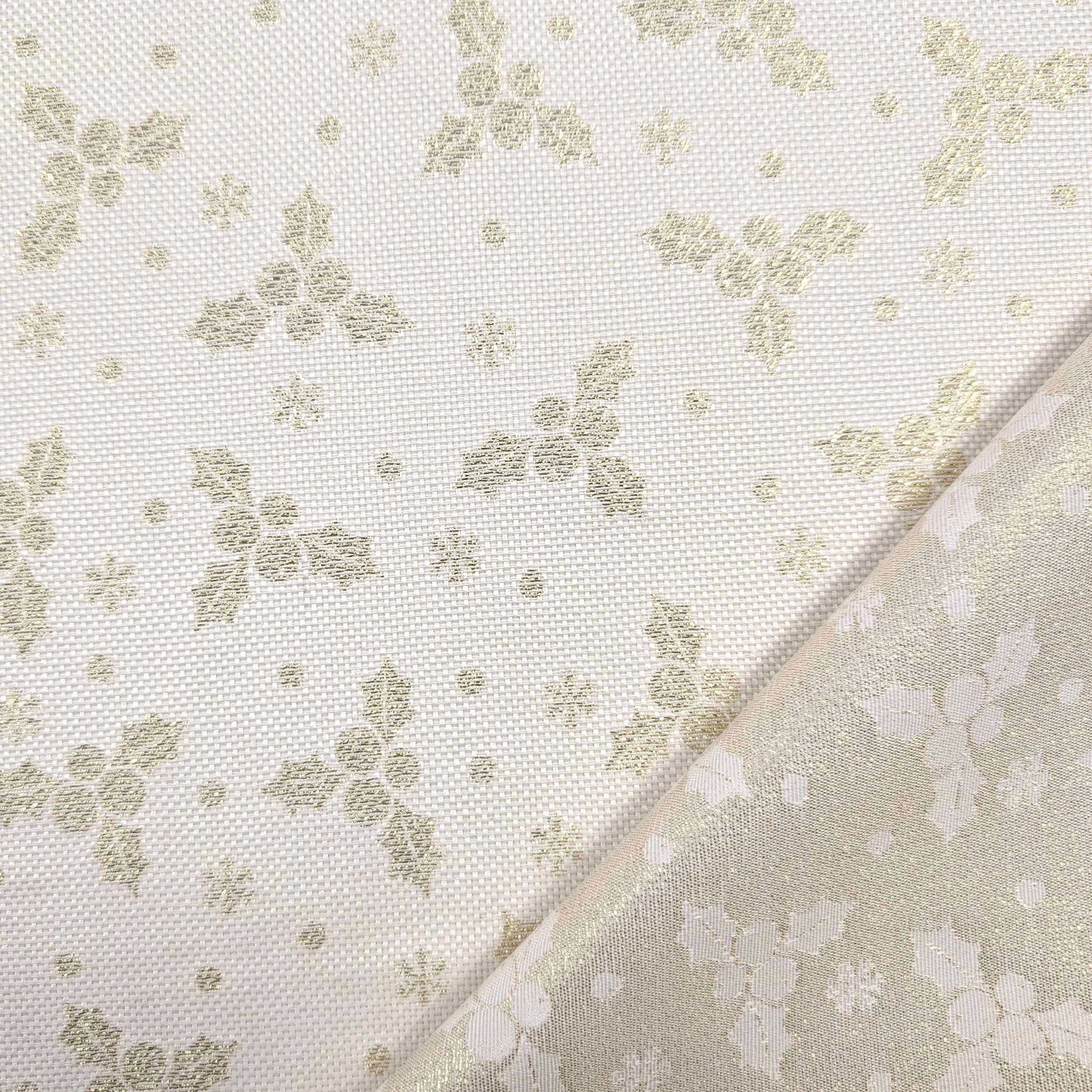 Jacquard Natalizio Agrifogli Lurex Oro Image