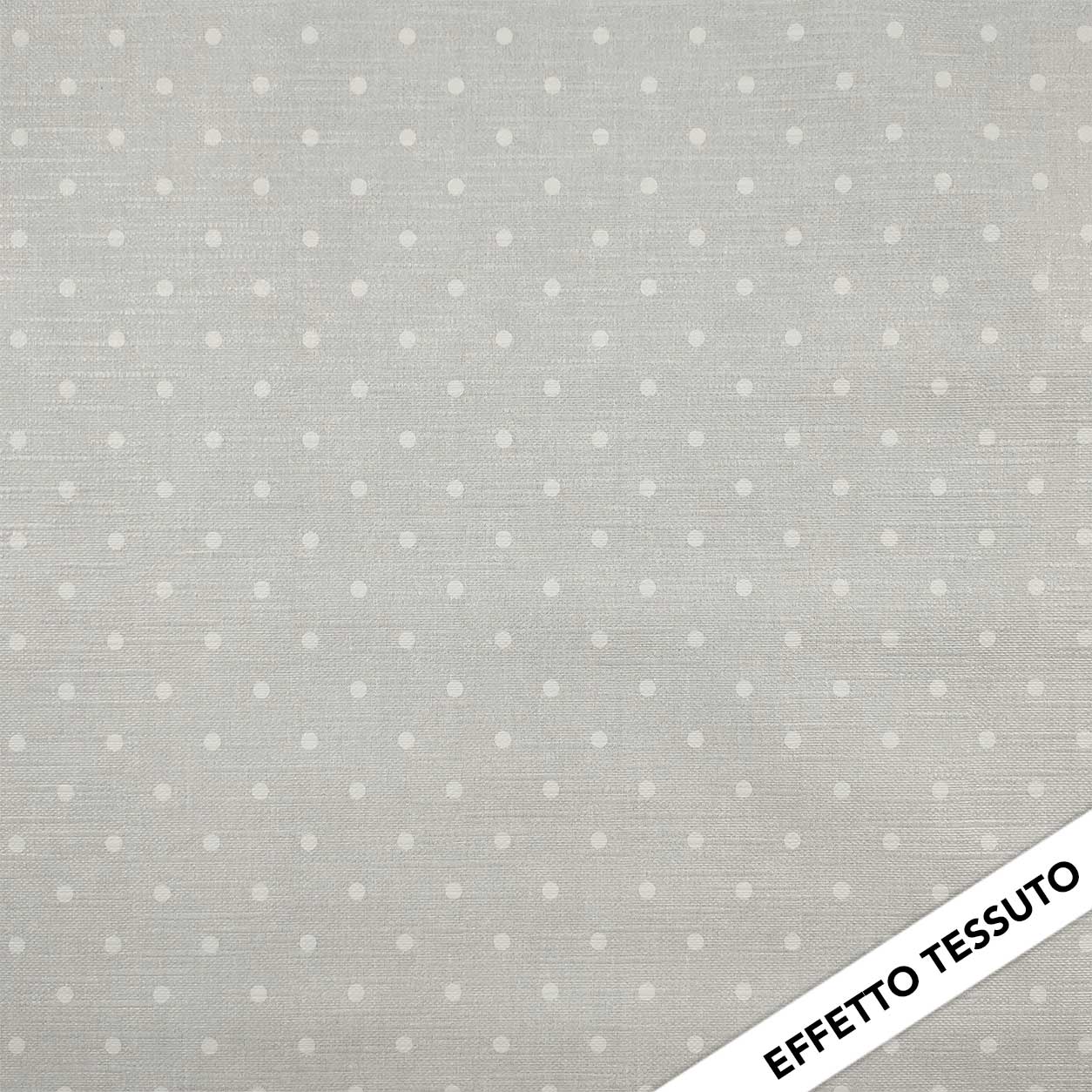 Tessuto per Tovaglia Plastificata Pois Bianchi Sfondo Grigio Image