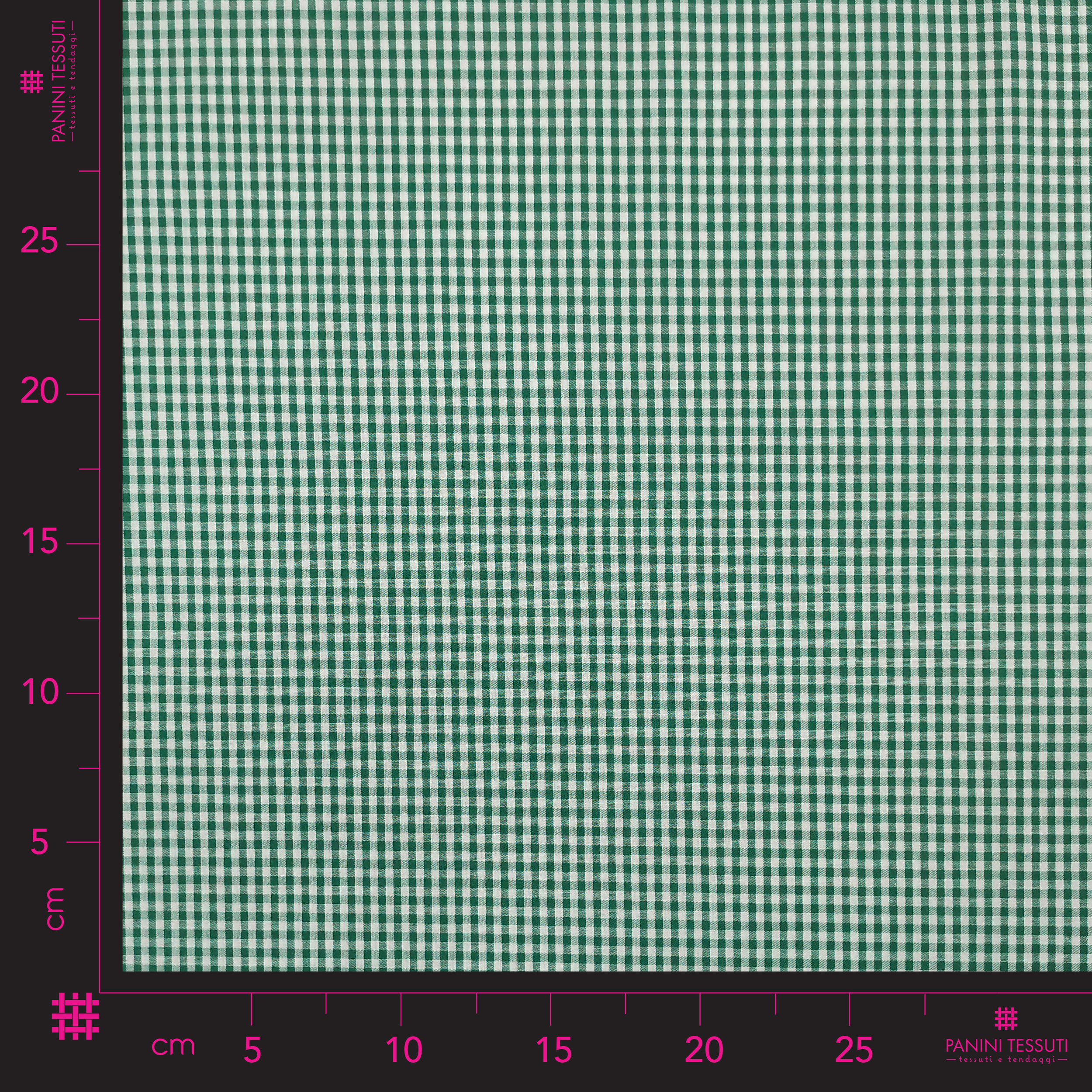 Tessuto quadretto tinto in filo verde