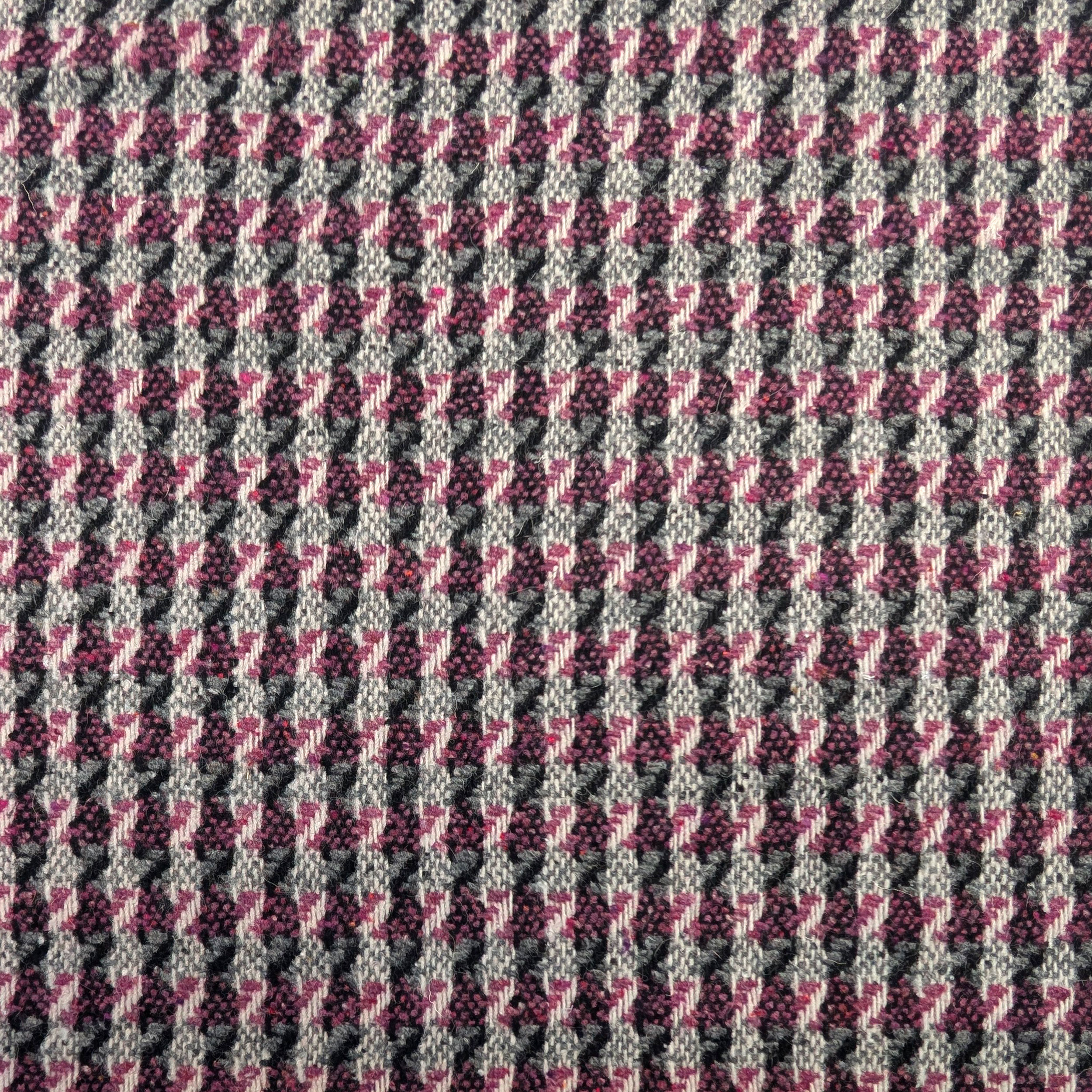 Misto Lana Righe Astratte Rosa e Nero Image