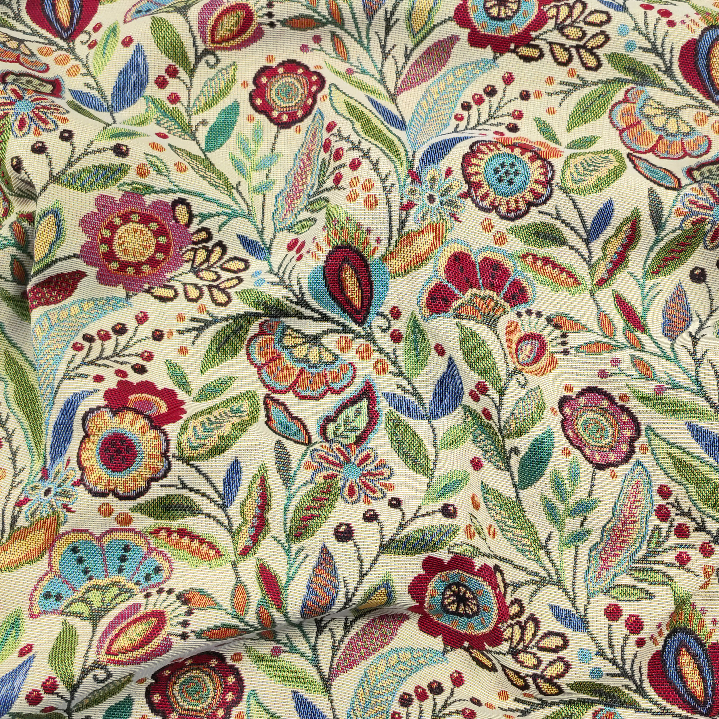 Tessuto Gobelin Fiori Colorati